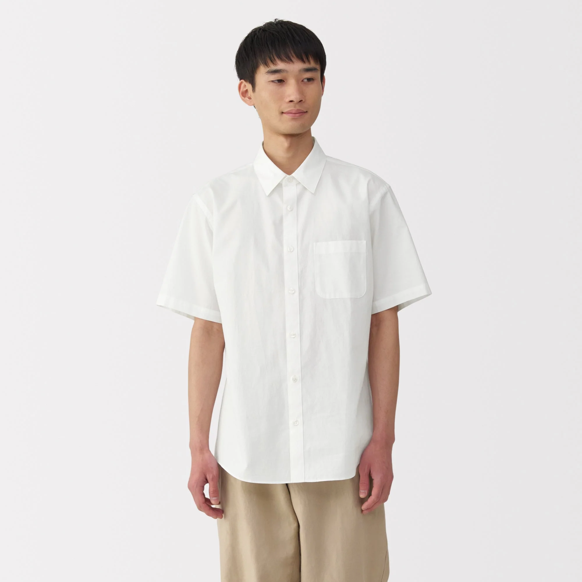 Men's Washed Broadcloth Short Sleeve Shirt