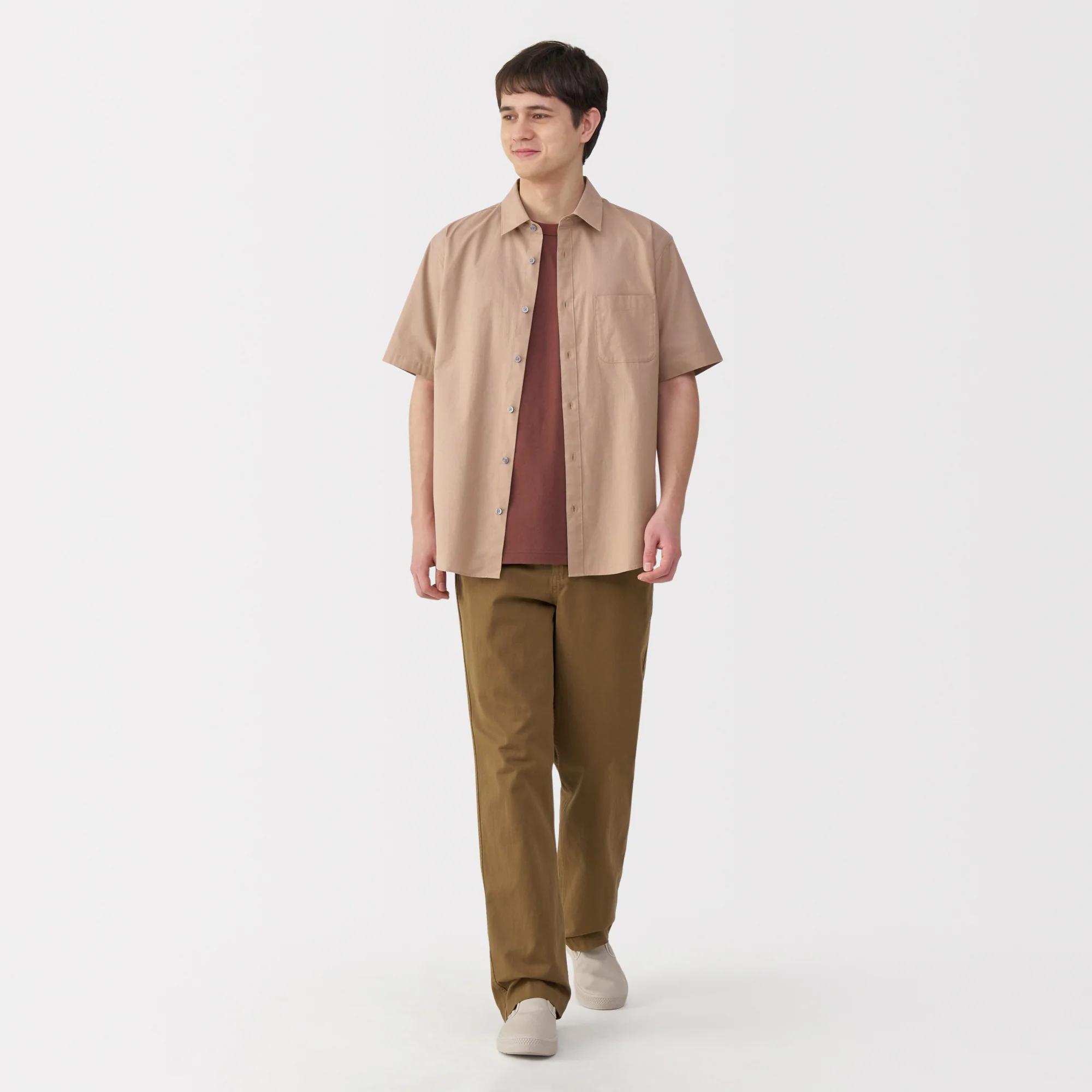 Men's Washed Broadcloth Short Sleeve Shirt - Image 28