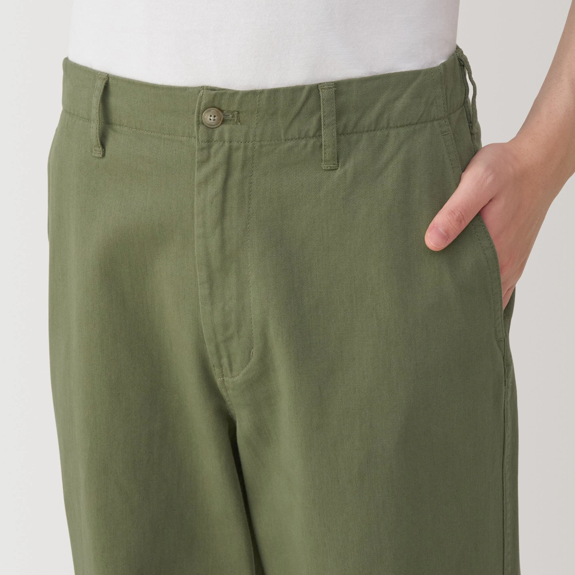 Men's Washed Chino Wide Pants - Image 7