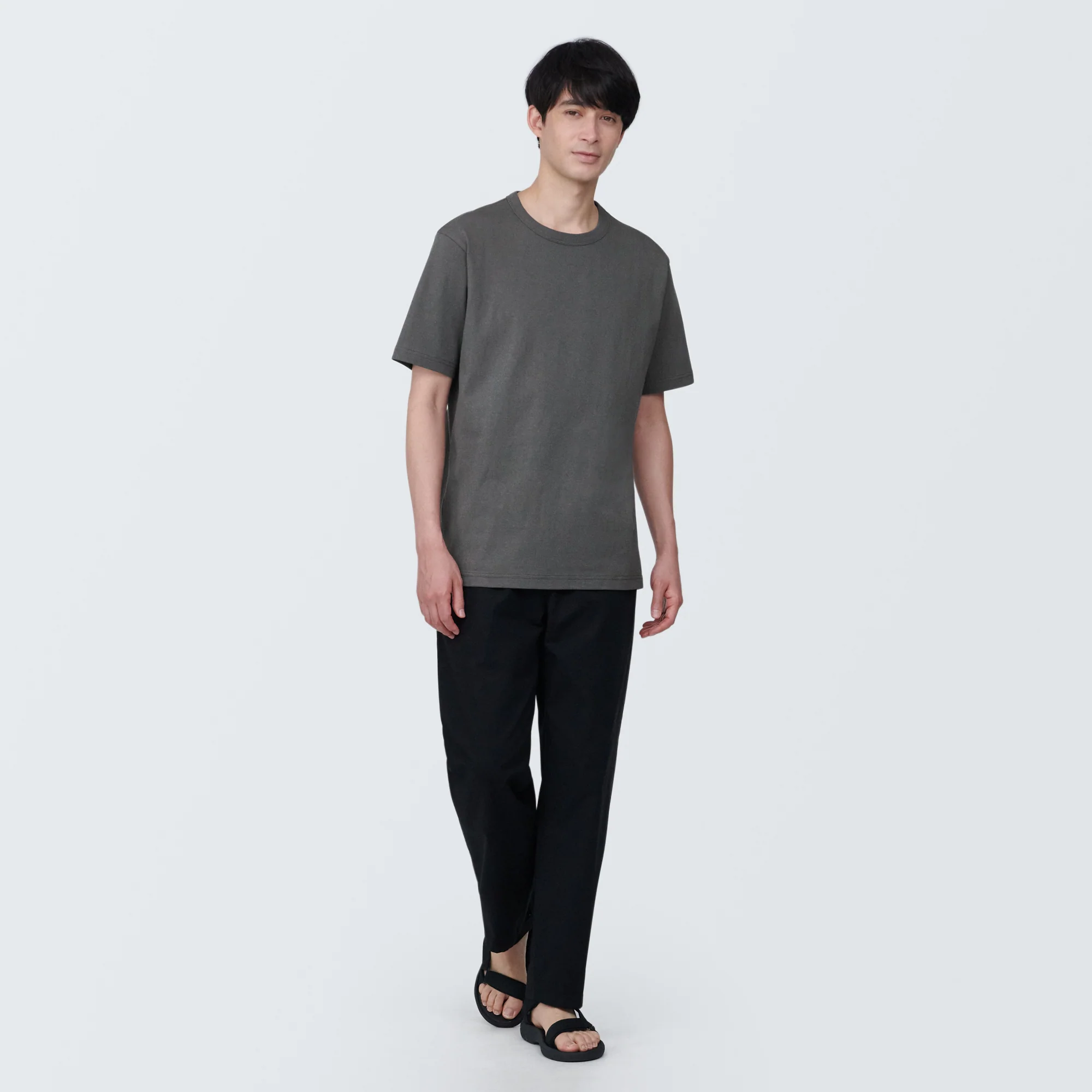 Men's Washed Heavy Weight Crew Neck Short Sleeve T-Shirt - Image 39