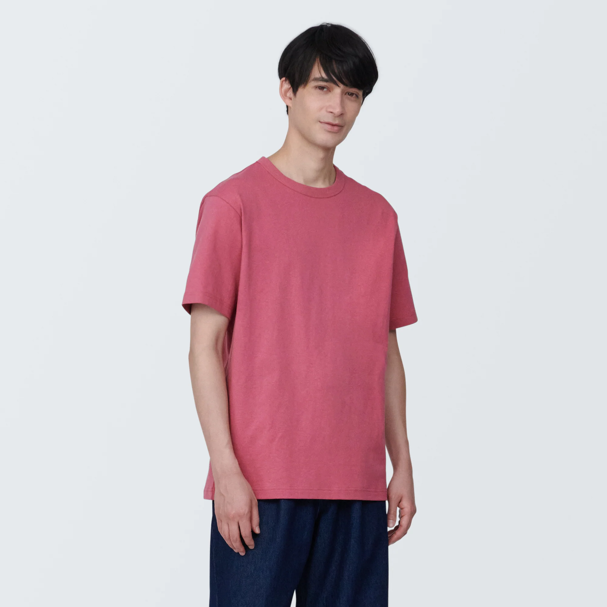 Men's Washed Heavy Weight Crew Neck Short Sleeve T-Shirt - Image 45