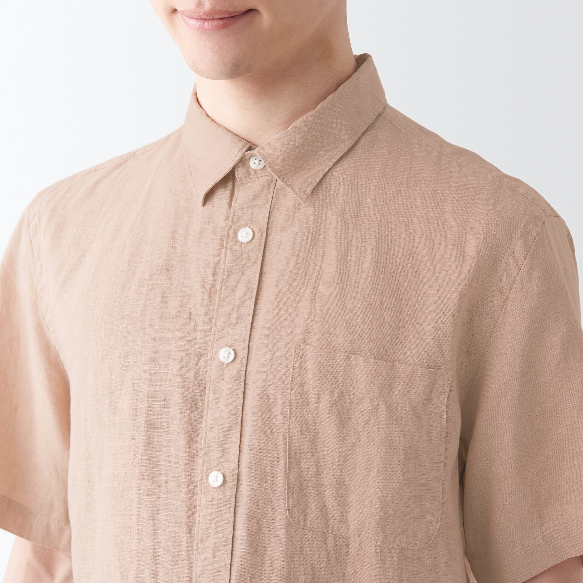 Men's Washed Hemp Short Sleeve Shirt - Image 22