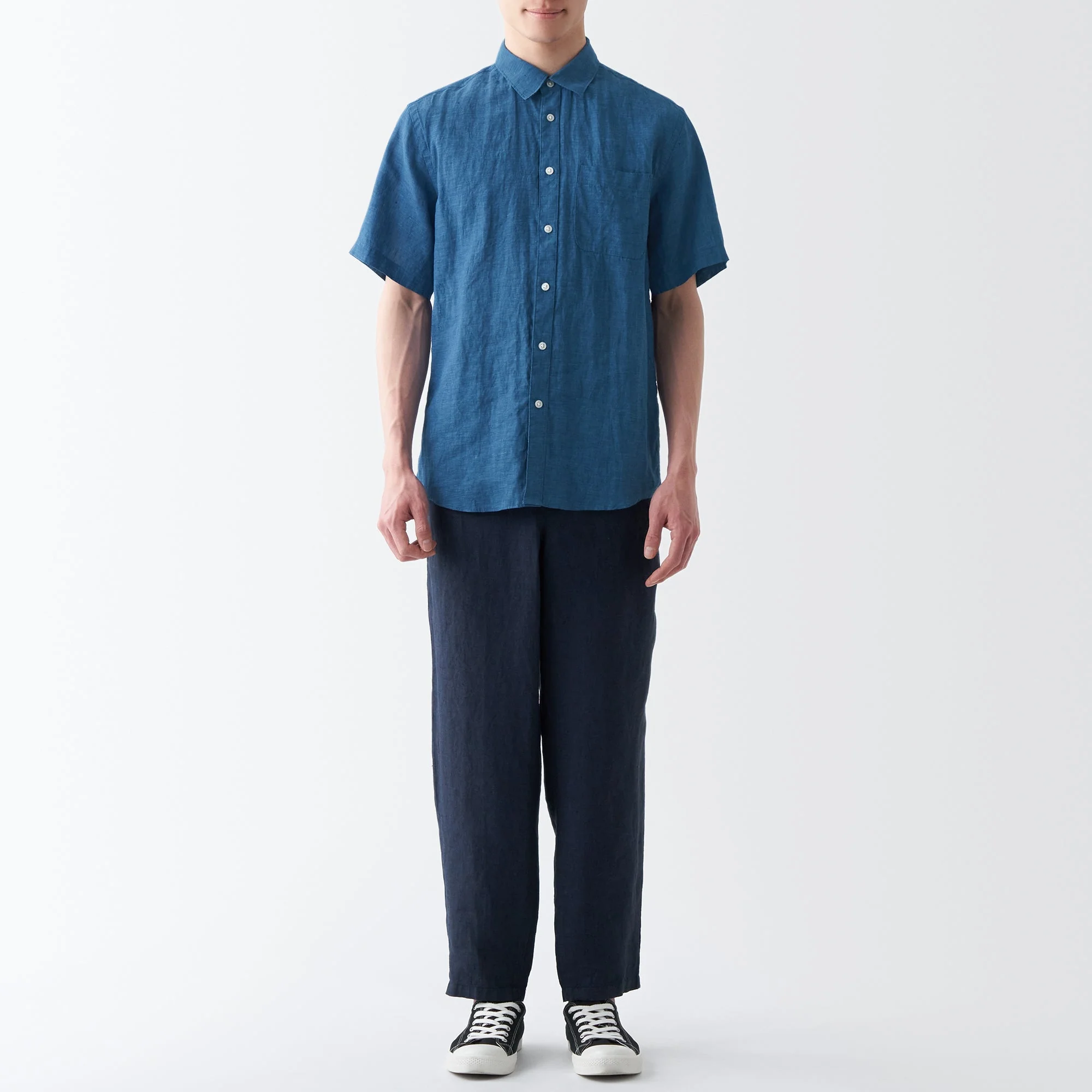 Men's Washed Hemp Short Sleeve Shirt - Image 27