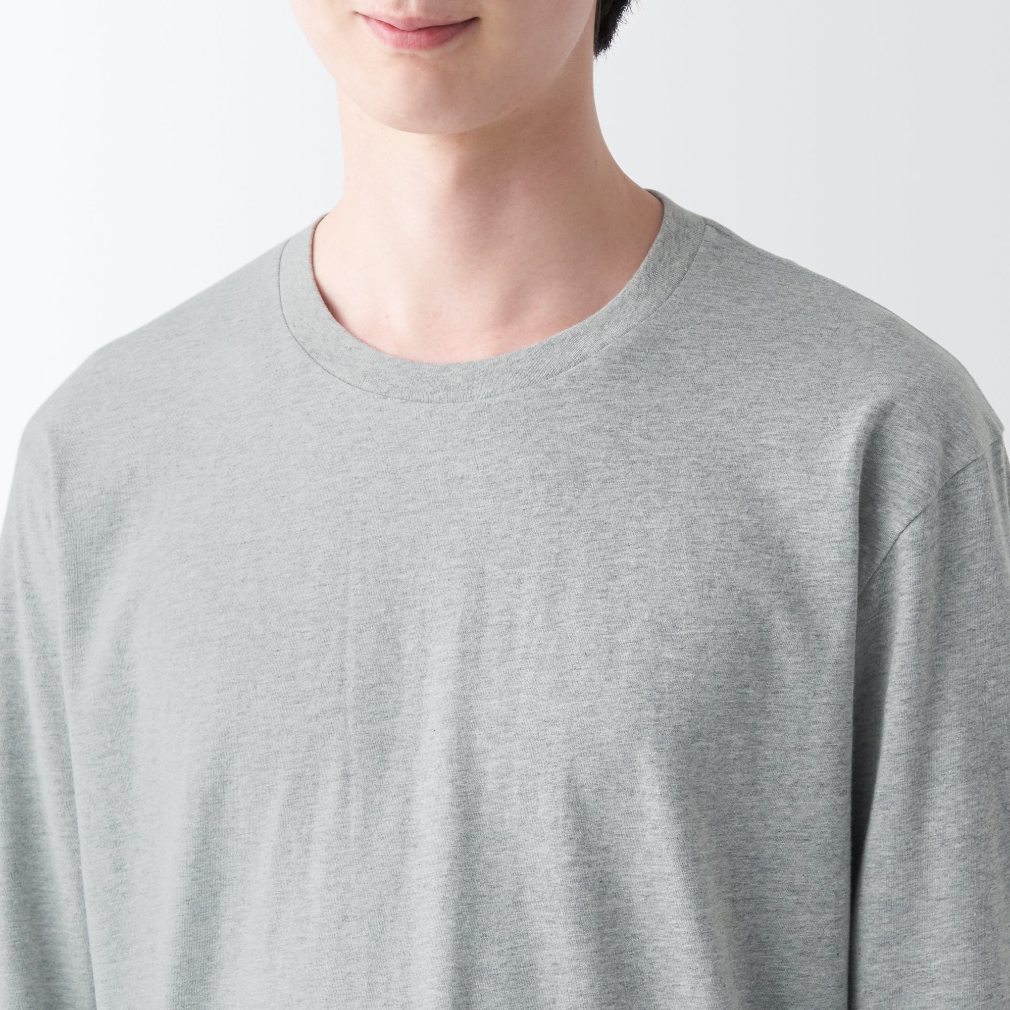 Men's Washed Jersey Crew Neck Long Sleeve T-Shirt - Image 21