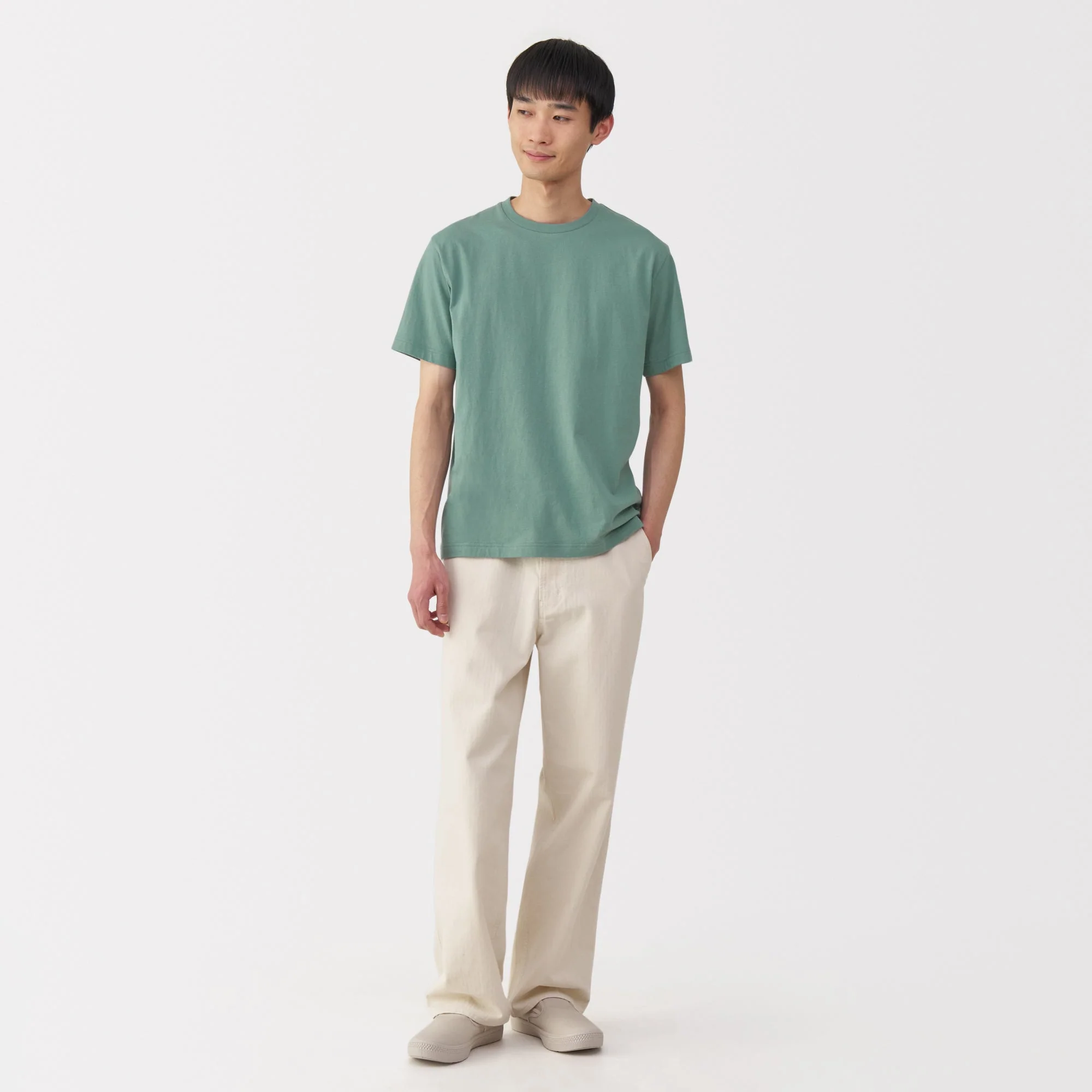 Men's Washed Jersey Crew Neck Short Sleeve T-Shirt - Image 11
