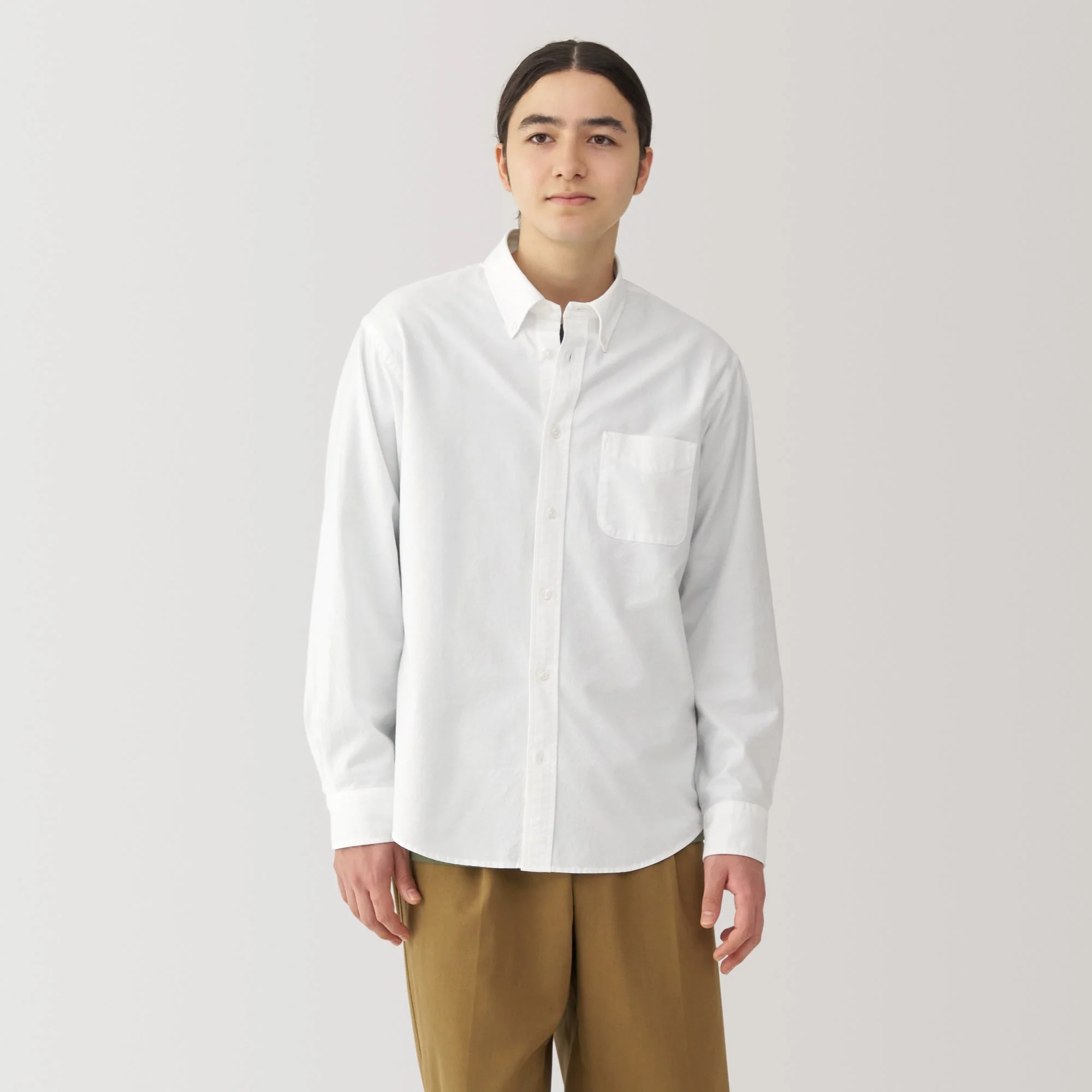 Men's Washed Oxford Button Down Shirt