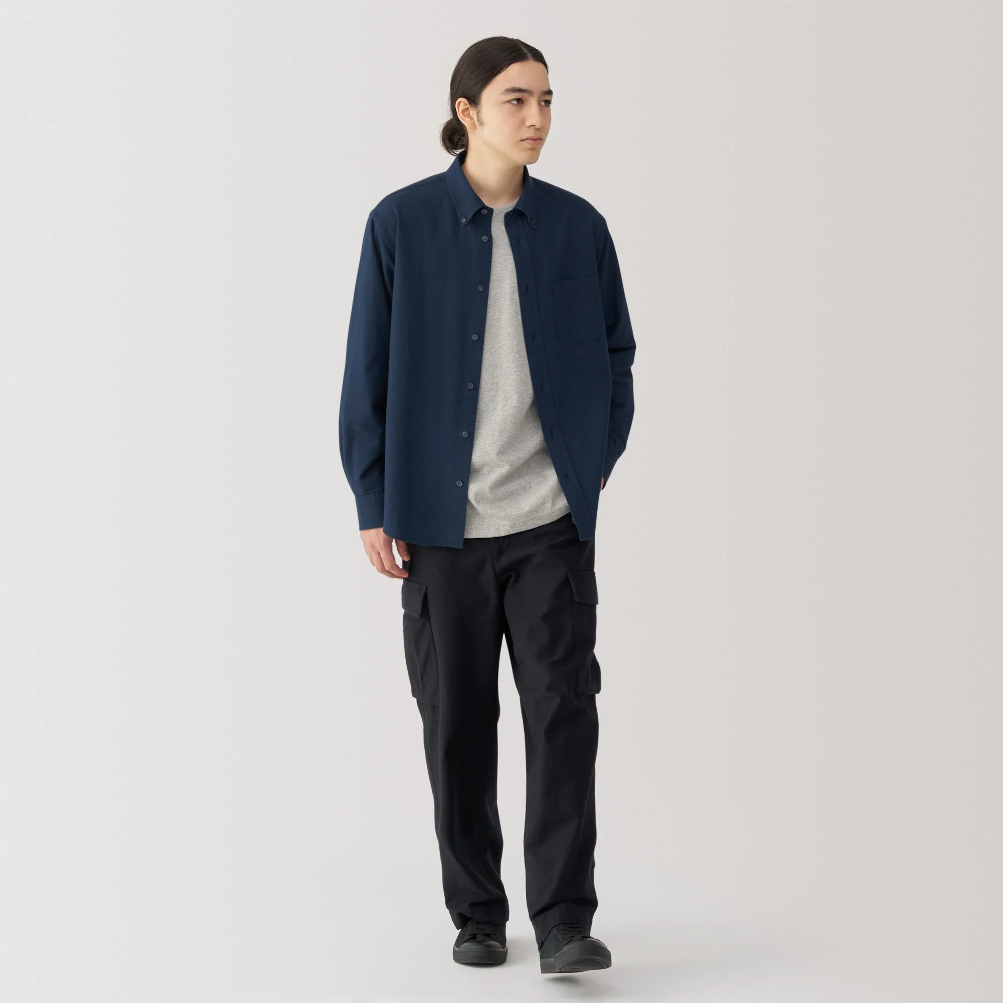 Men's Washed Oxford Button Down Shirt - Image 36