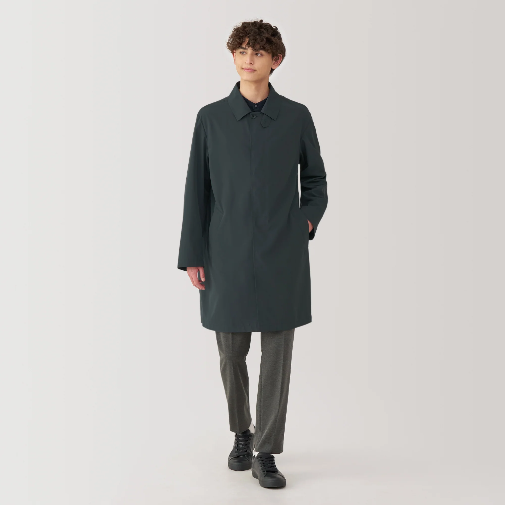 Men's Water Repellent Stand Fall Collar Coat - Image 4
