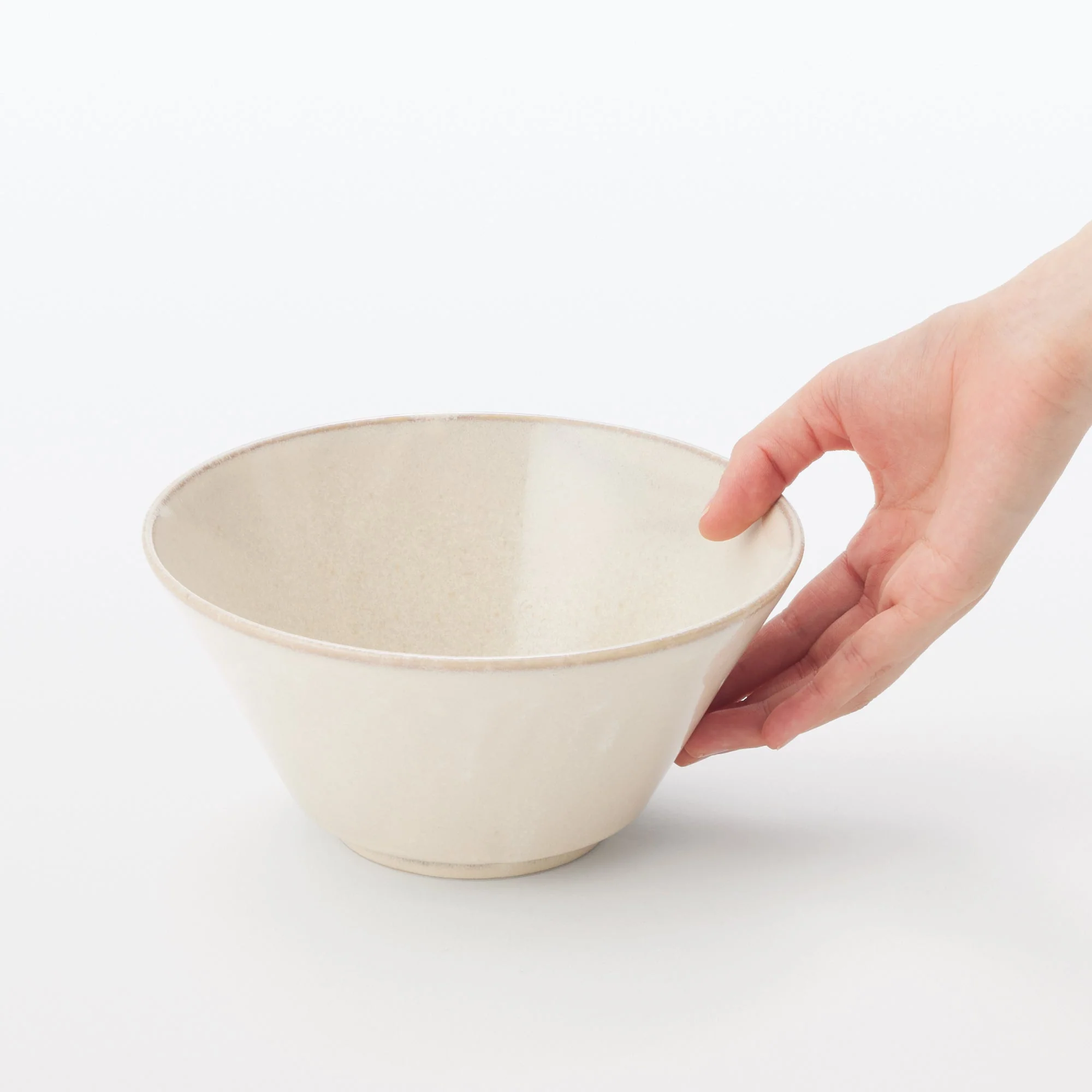 Mino Ware Noodle Bowl - White Glaze - Image 2