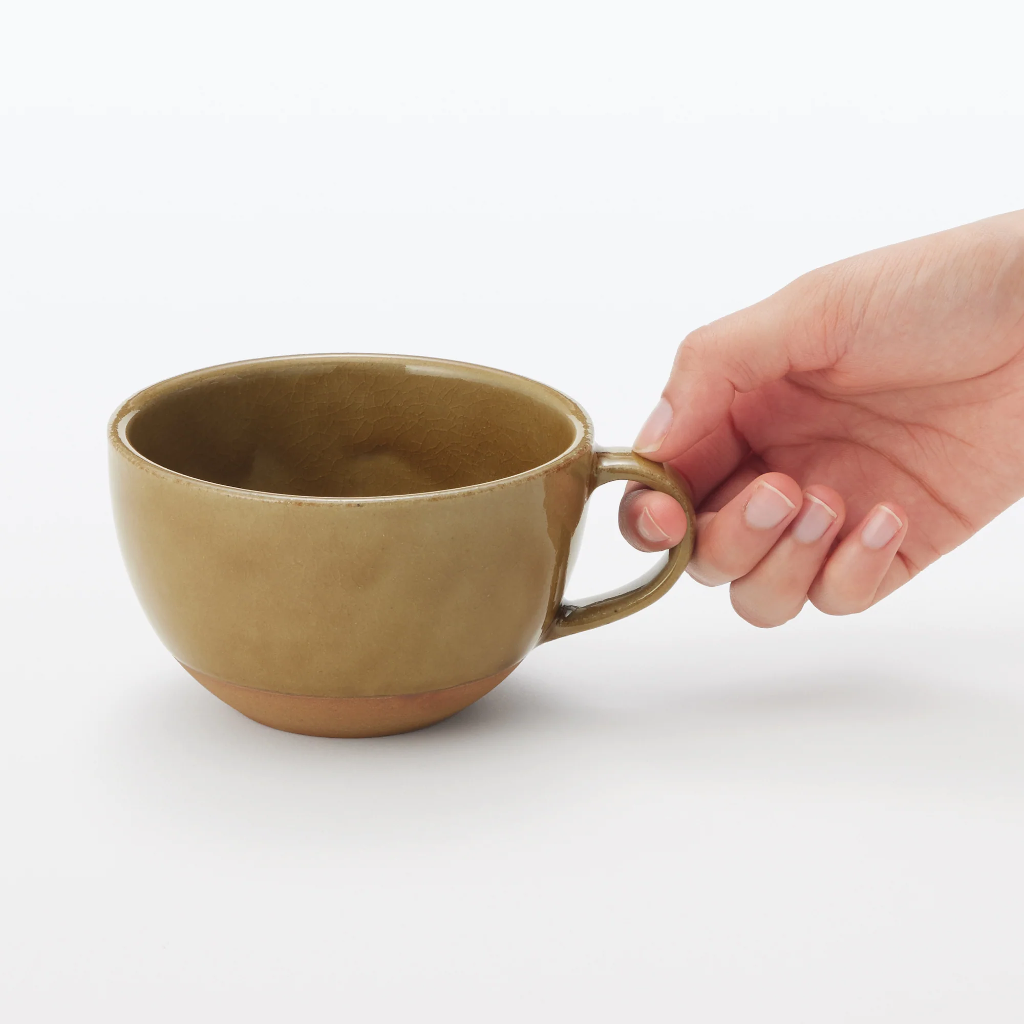 Mino Ware Soup Cup - Dark Yellow - Image 2