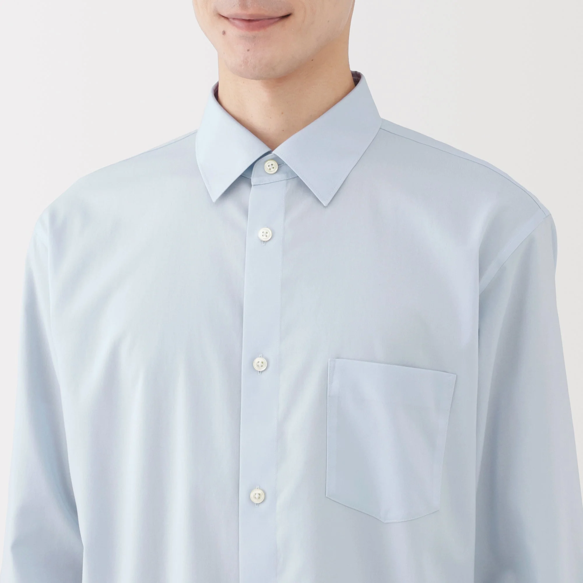 Cotton Semi-Spread Collar Shirt - Image 16