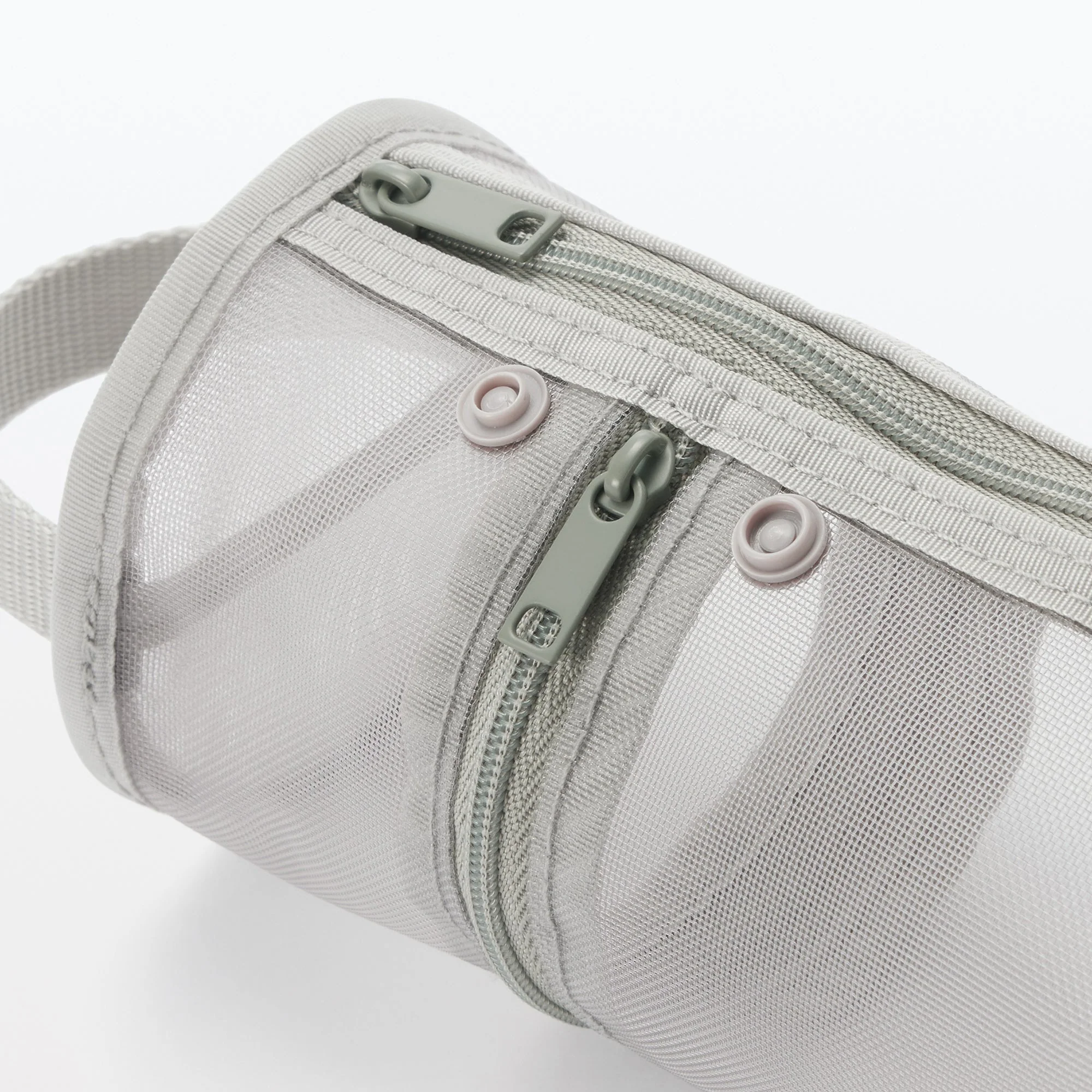 Nylon Mesh Vertical/Horizontal Pen Case Wide - Gray - Image 5