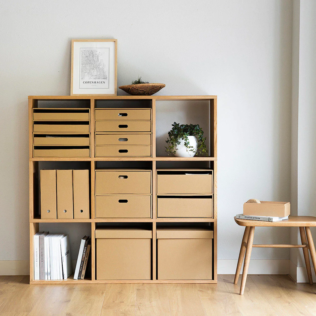 Stacking Shelf - Oak - 3 x 3 - Image 2