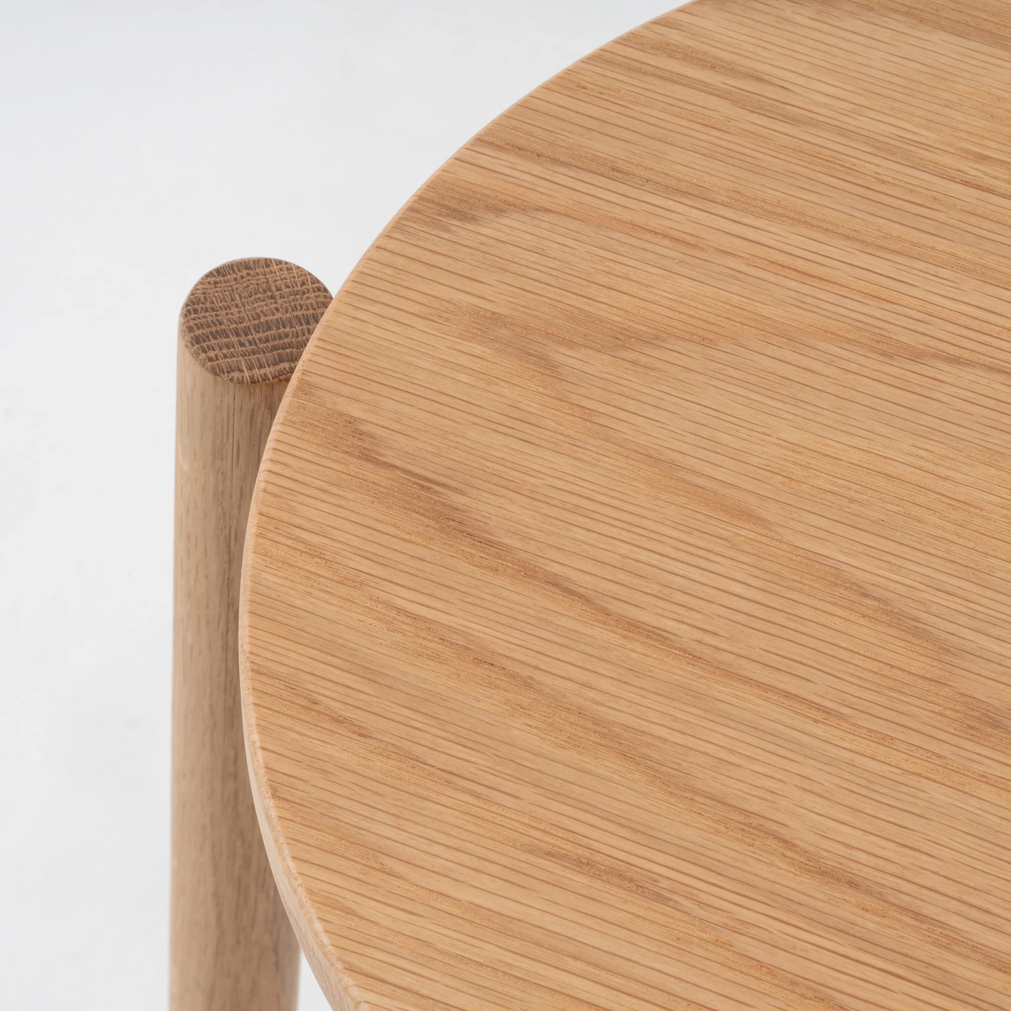 Oak Stackable Round Stool - Image 5