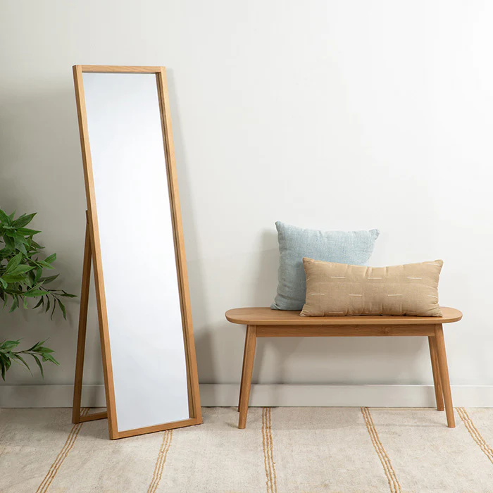 Oak Wooden Frame Mirror - Image 2