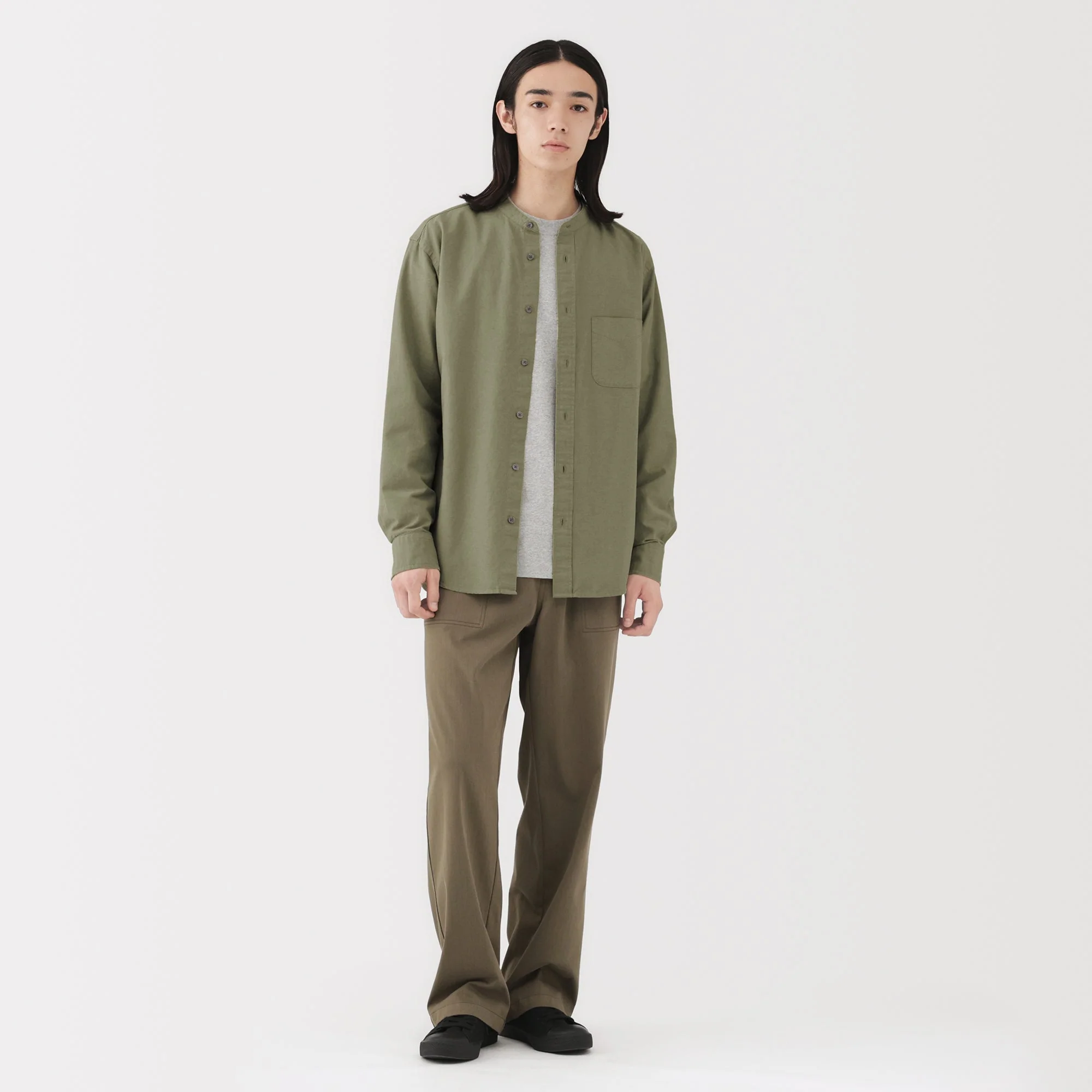 Oxford Stand Collar Shirt - Image 15