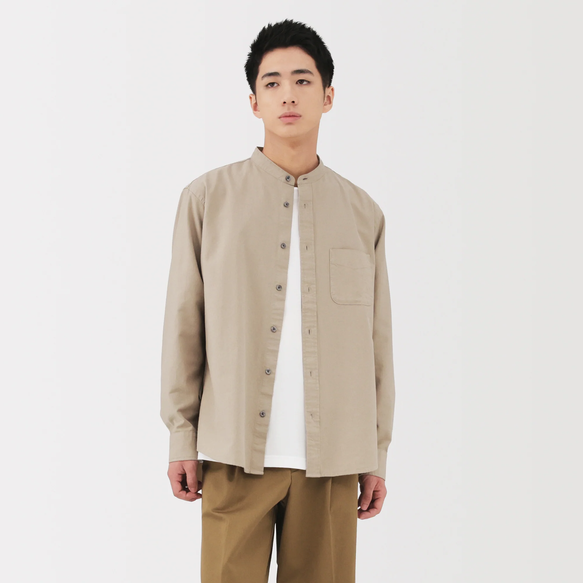 Oxford Stand Collar Shirt - Image 39