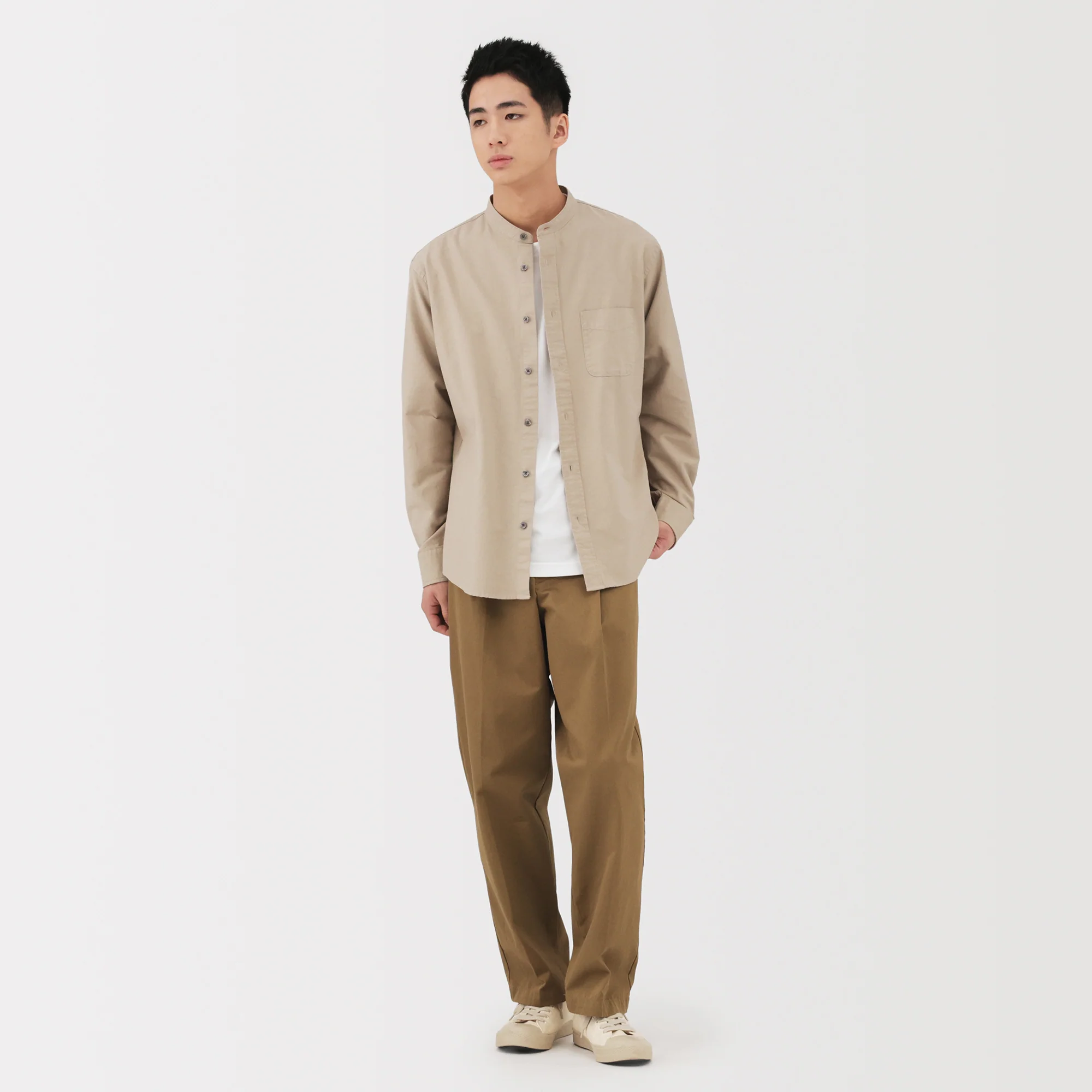 Oxford Stand Collar Shirt - Image 40