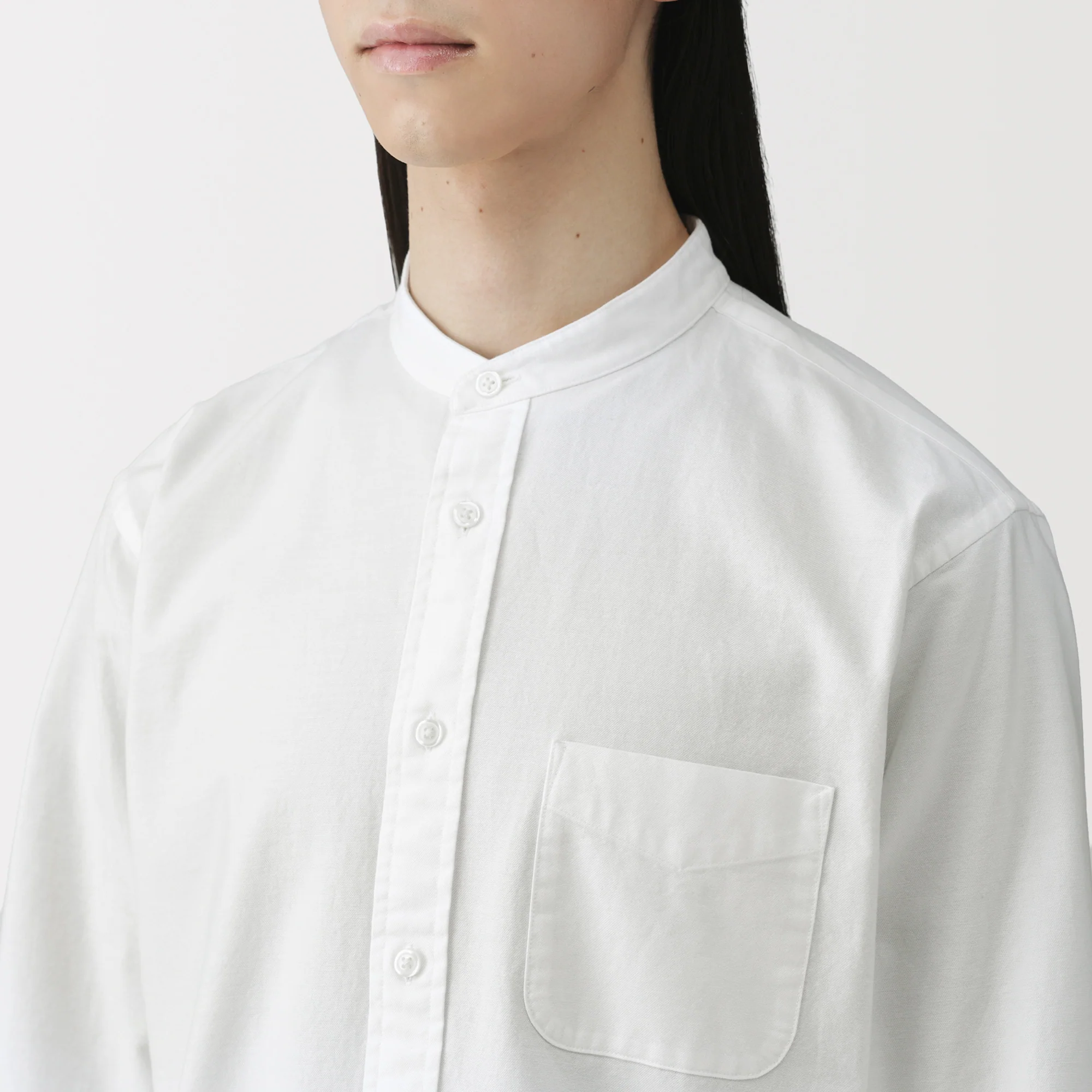 Oxford Stand Collar Shirt - Image 52