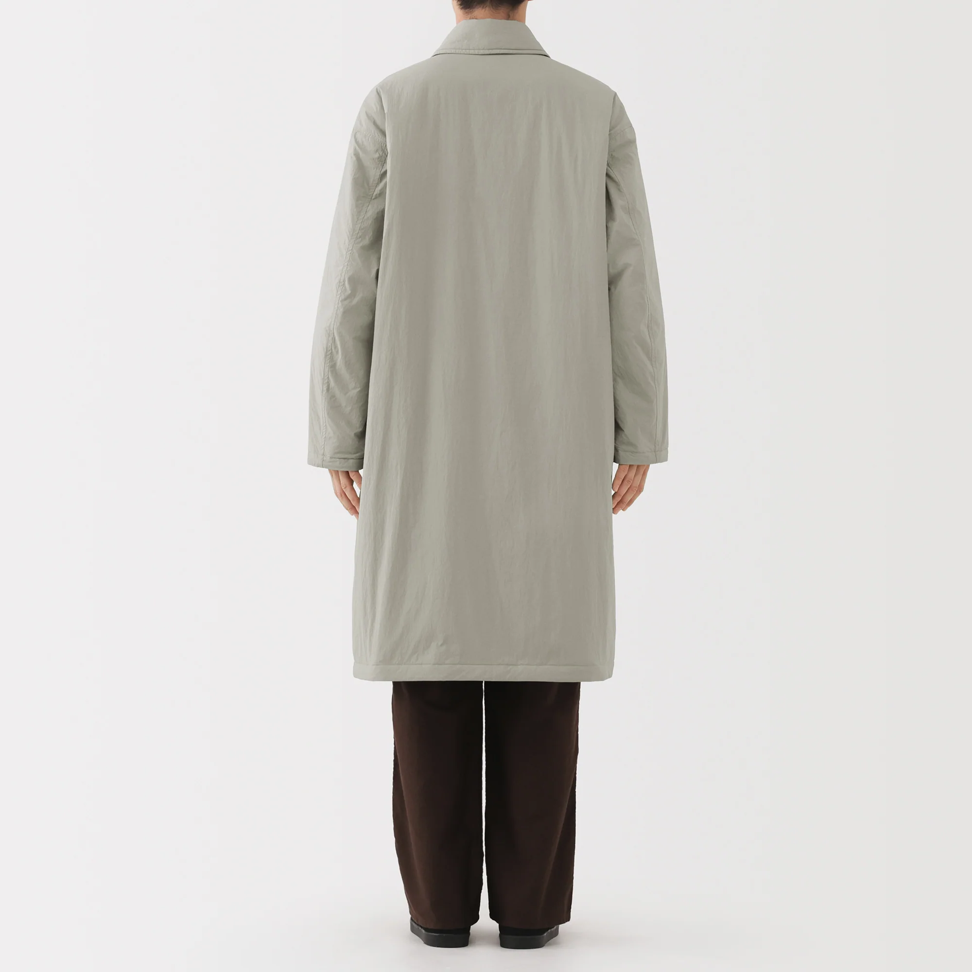 Padded Stand Fall Collar Coat - Image 6