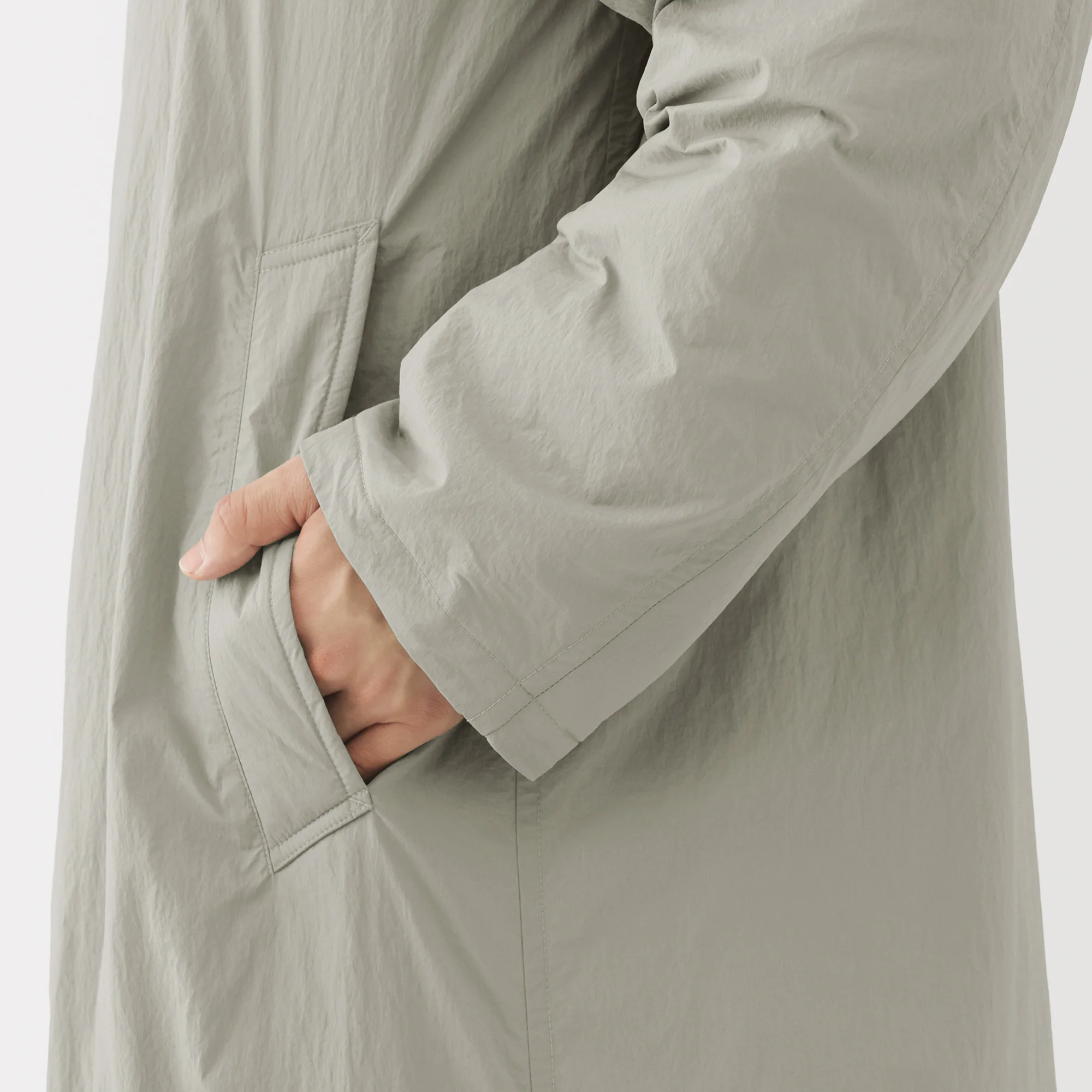 Padded Stand Fall Collar Coat - Image 8