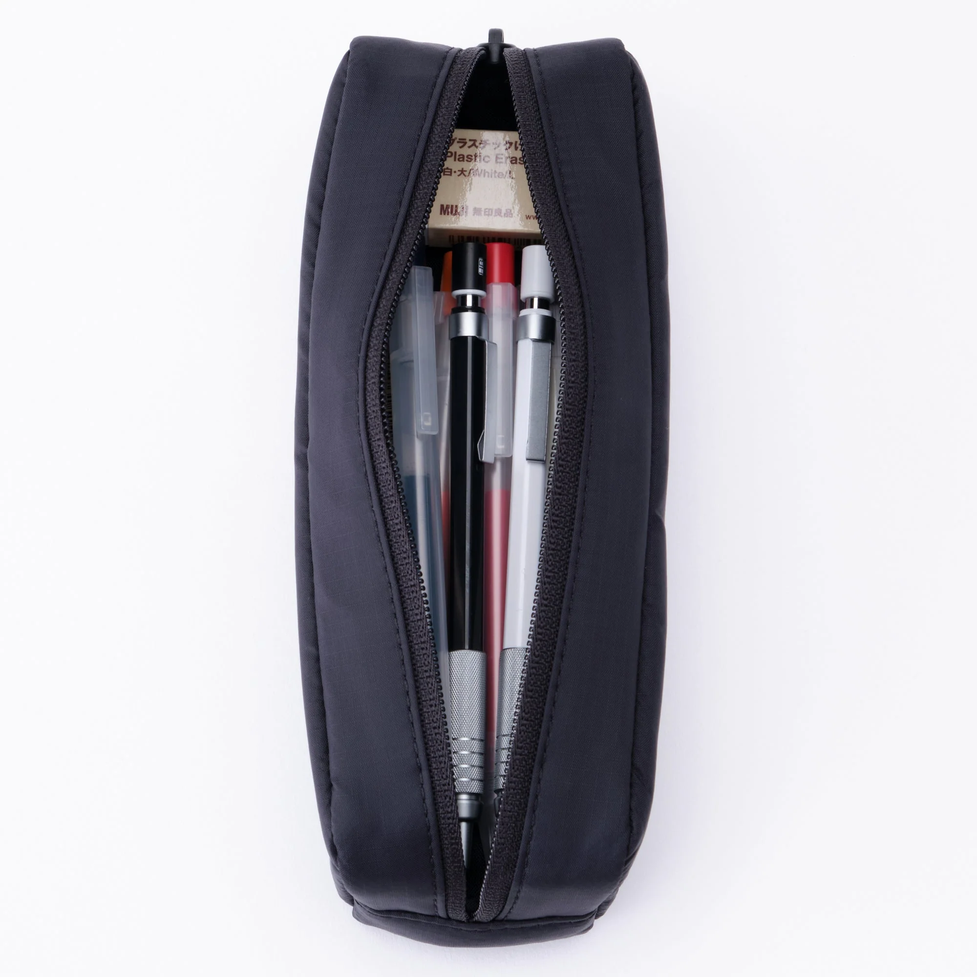 Parachute Cloth Pen Case - Black - Image 2