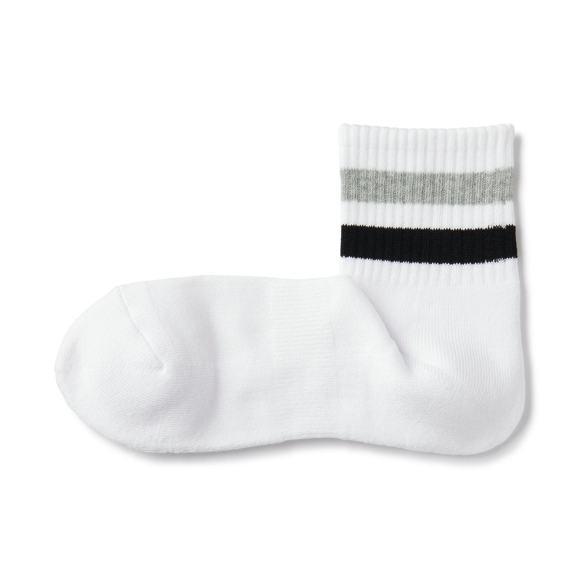 Pile Striped Short Socks