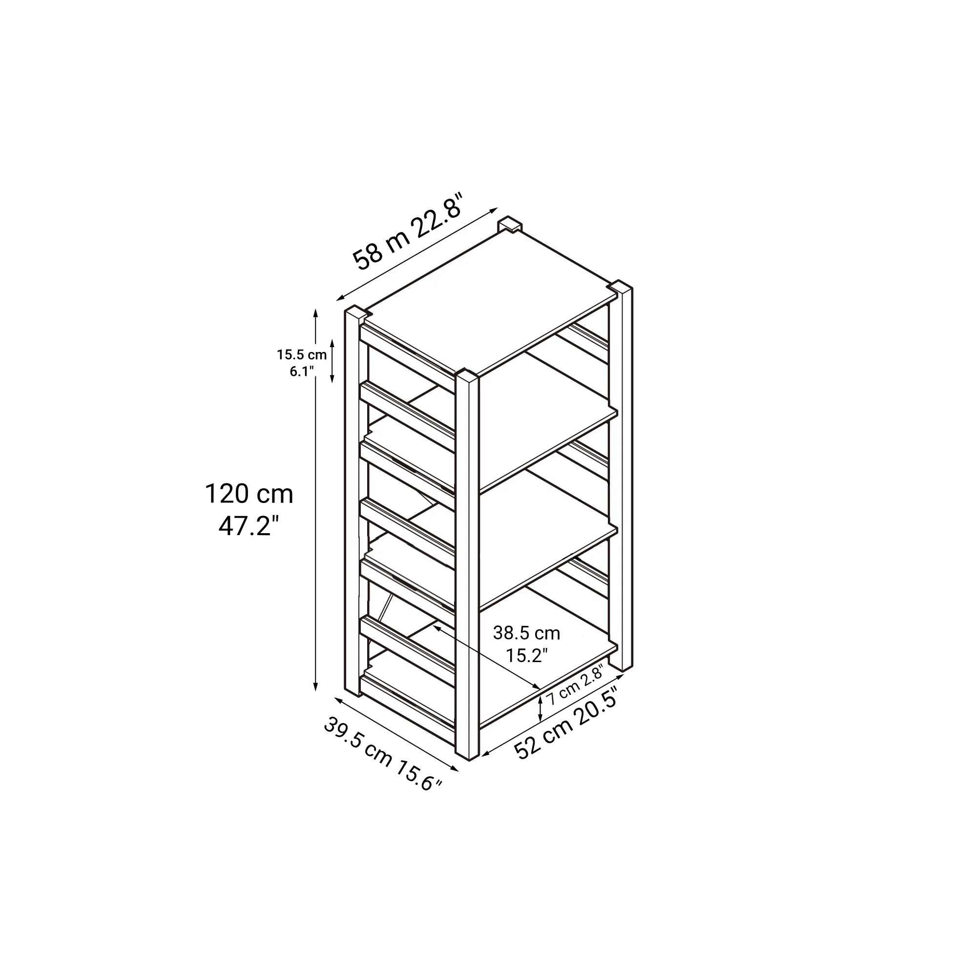 Pine Shelf Unit - Regular - Medium - Image 4