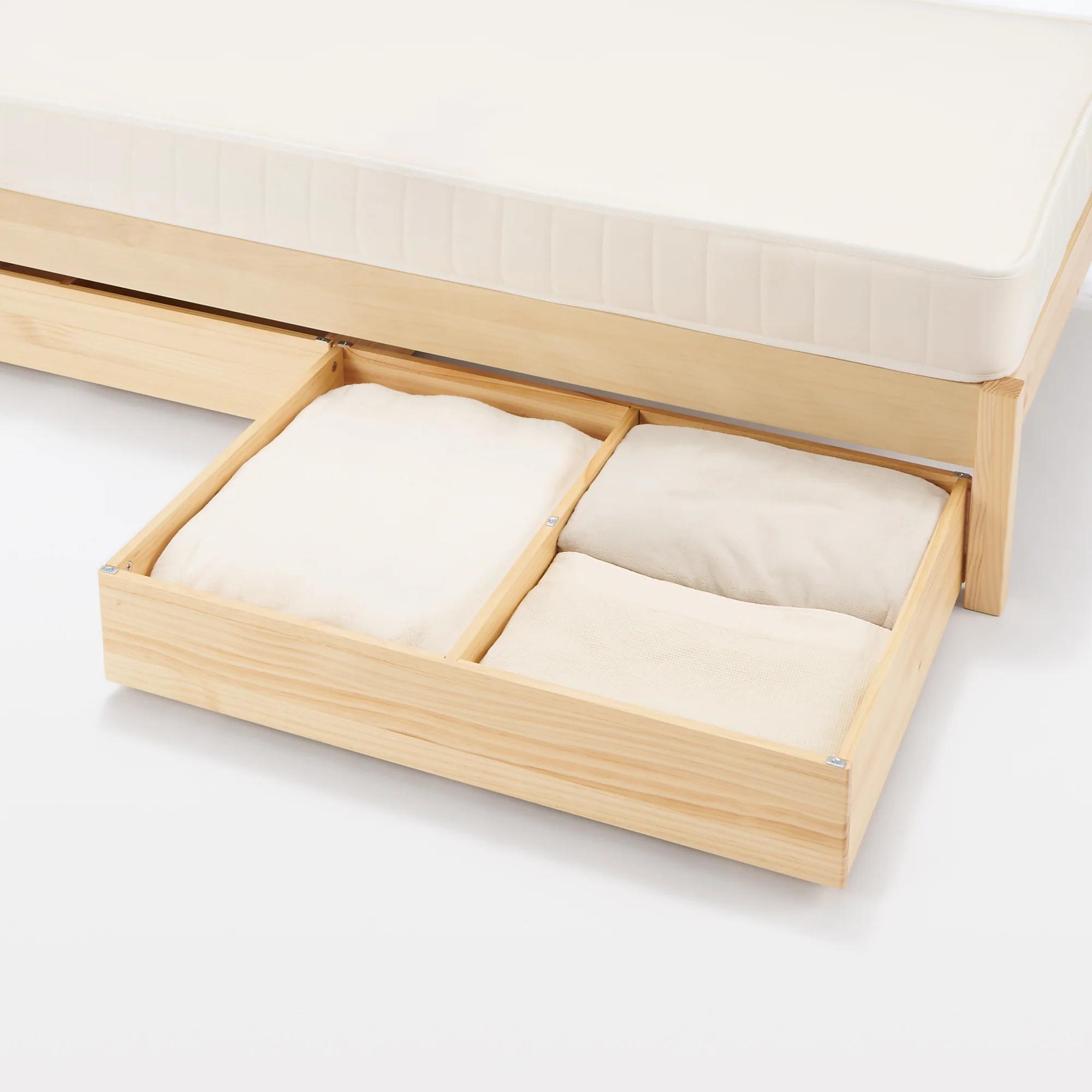 [HD] Pine Wooden Bed - Double - Image 10
