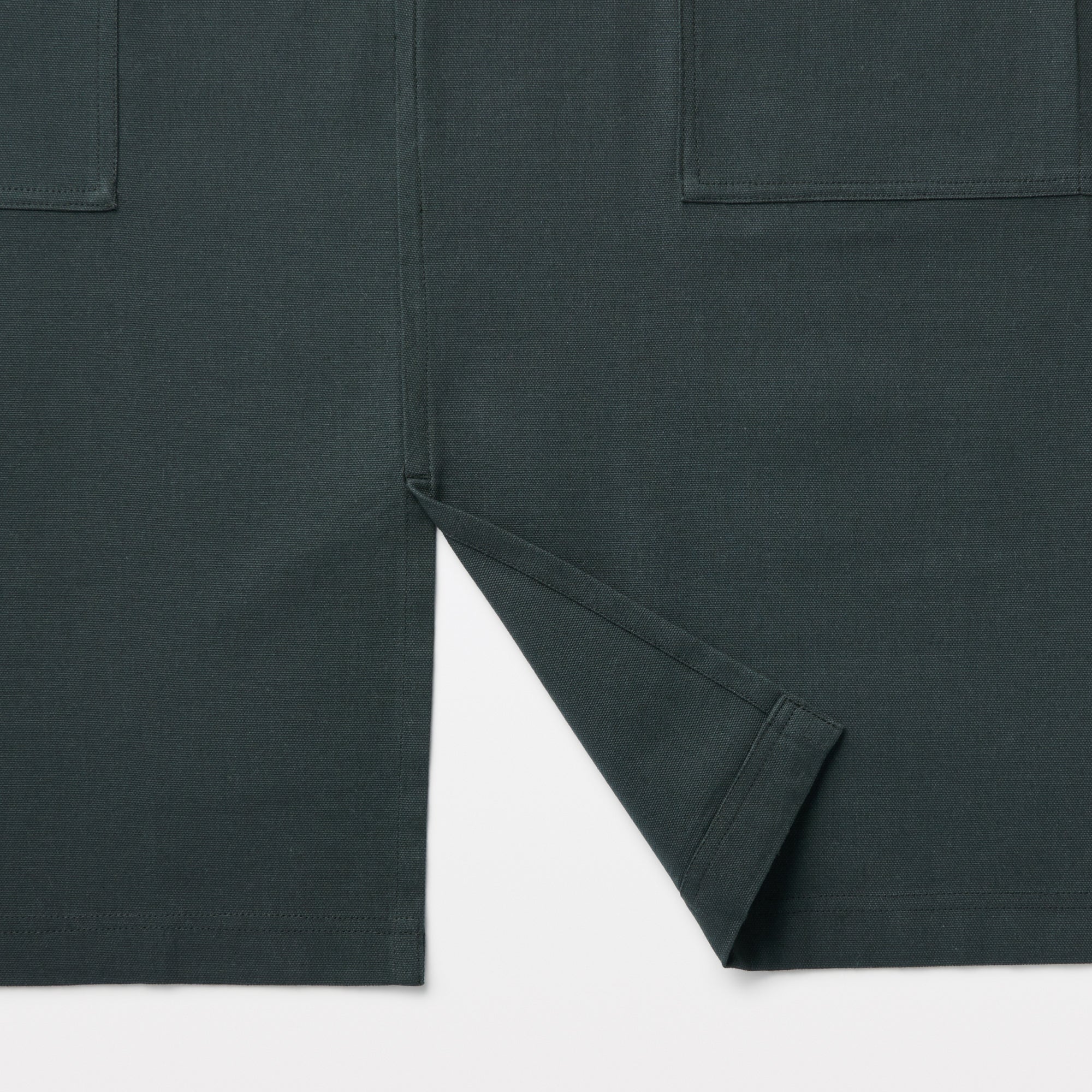 Plain Weave Cotton Shoulder Strap Apron - Dark Gray - Image 6