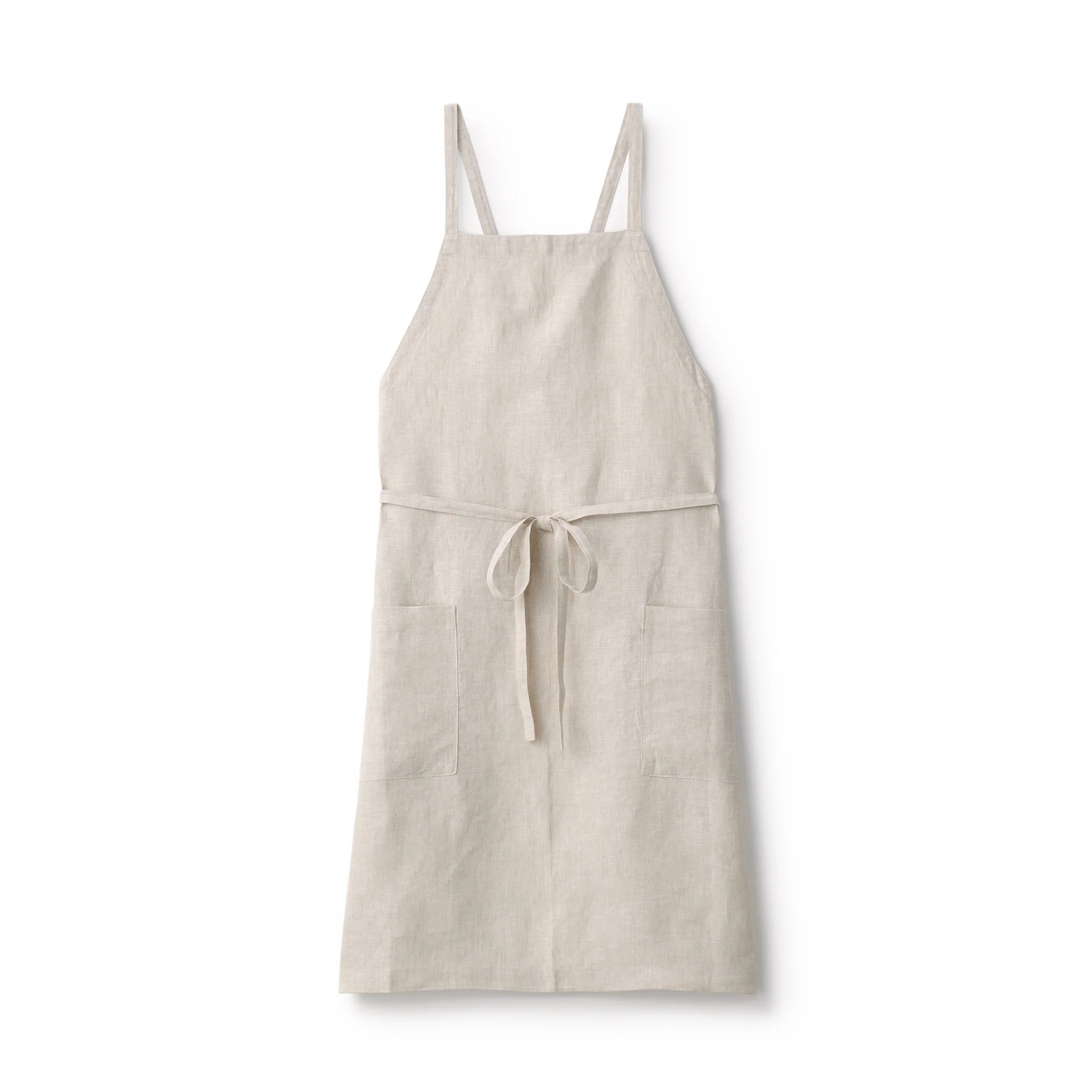 Plain Weave Linen Cross Back Apron - Image 12