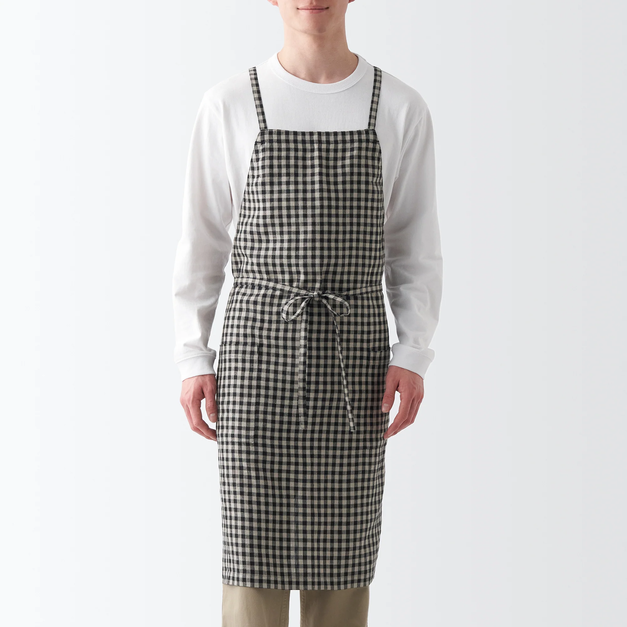 Plain Weave Linen Cross Back Apron - Image 20