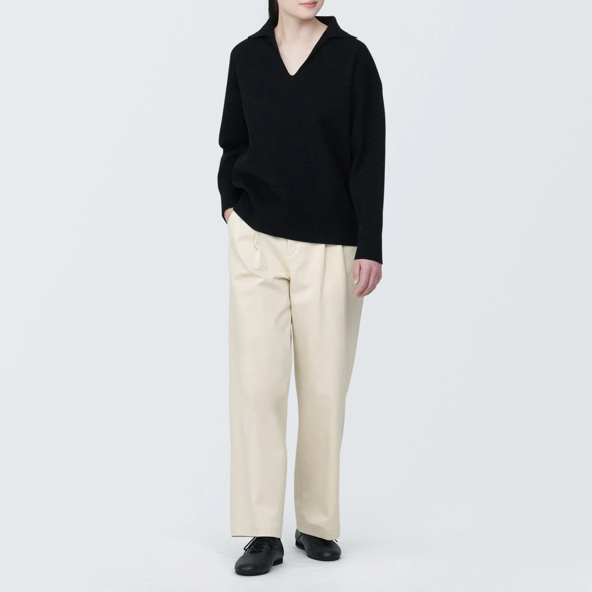 Pleated Wide Chino Pants - Image 14