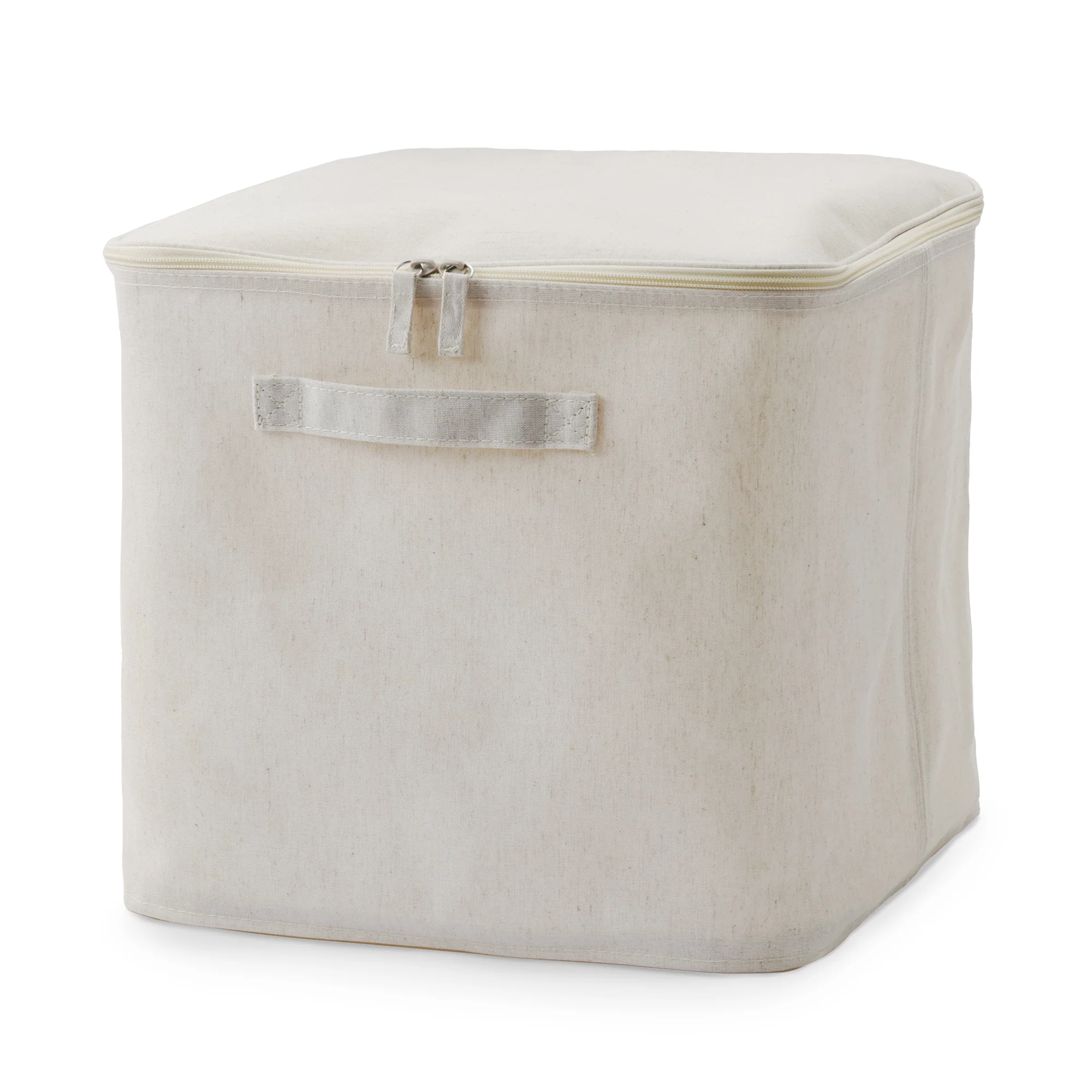 Polyester Linen Soft Box with Lid - Large