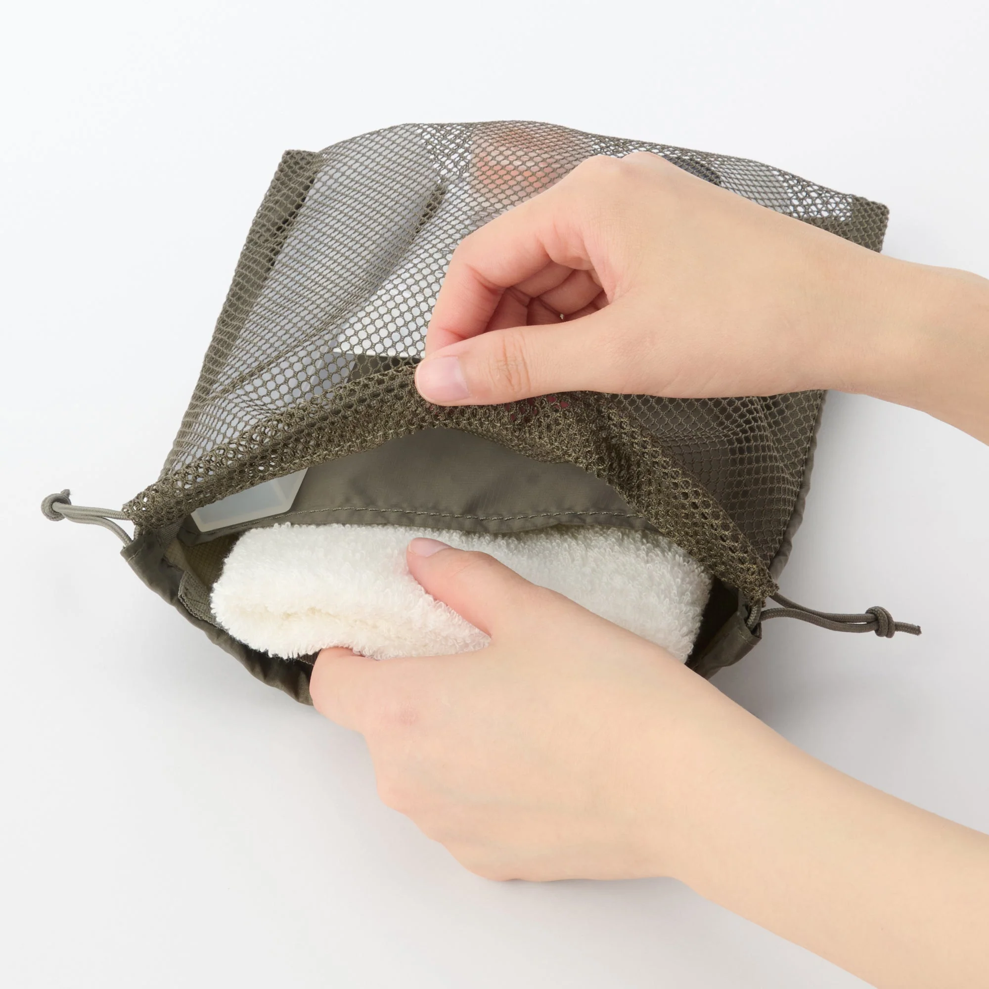 Polyester Mesh Drawstring Bag - Small - Image 10