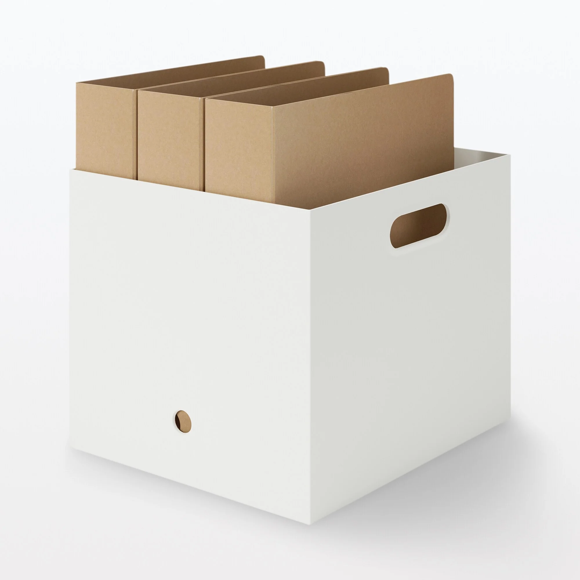 Polypropylene File Box - White Gray (Width 9.8") - Image 2