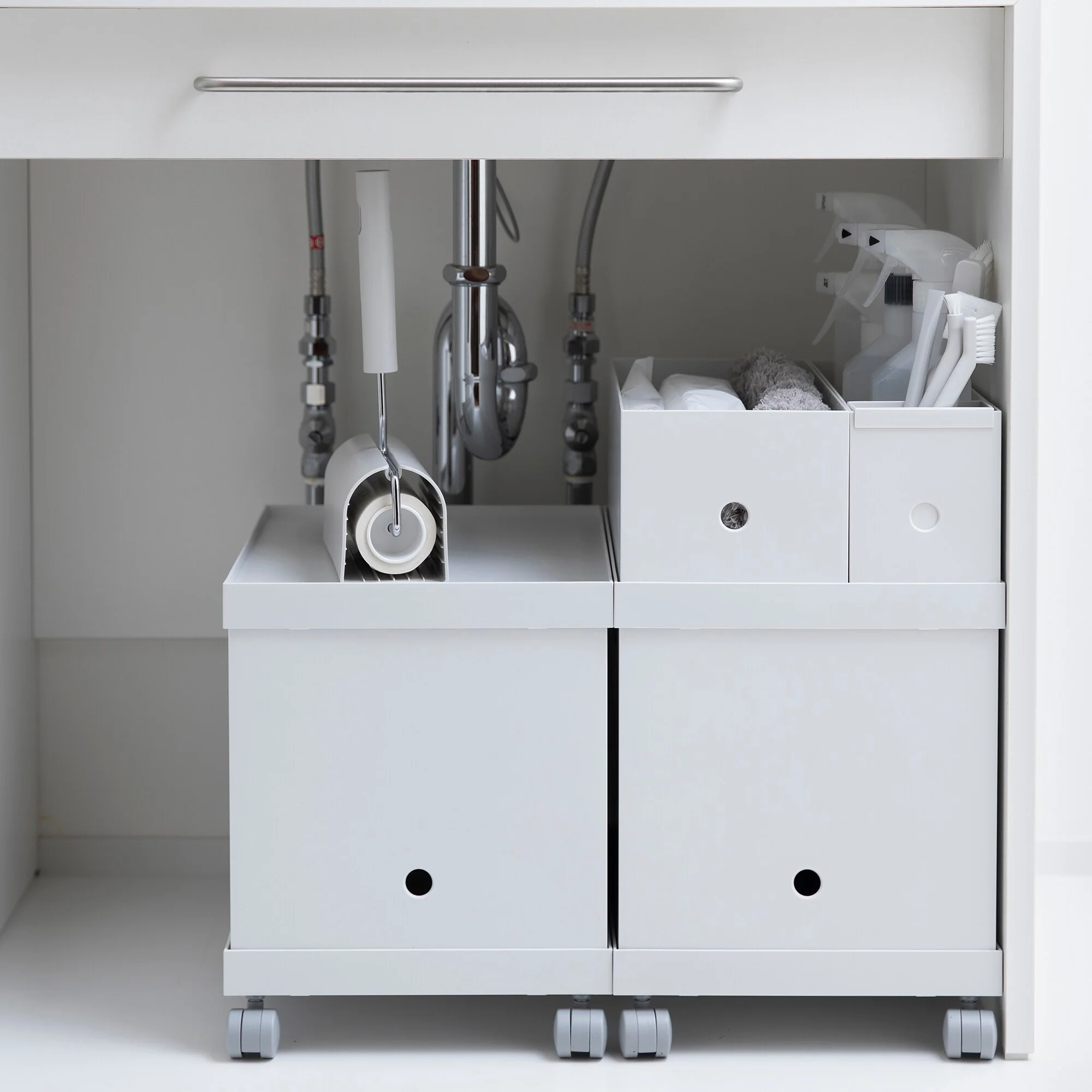 Polypropylene File Box - White Gray (Width 9.8") - Image 8