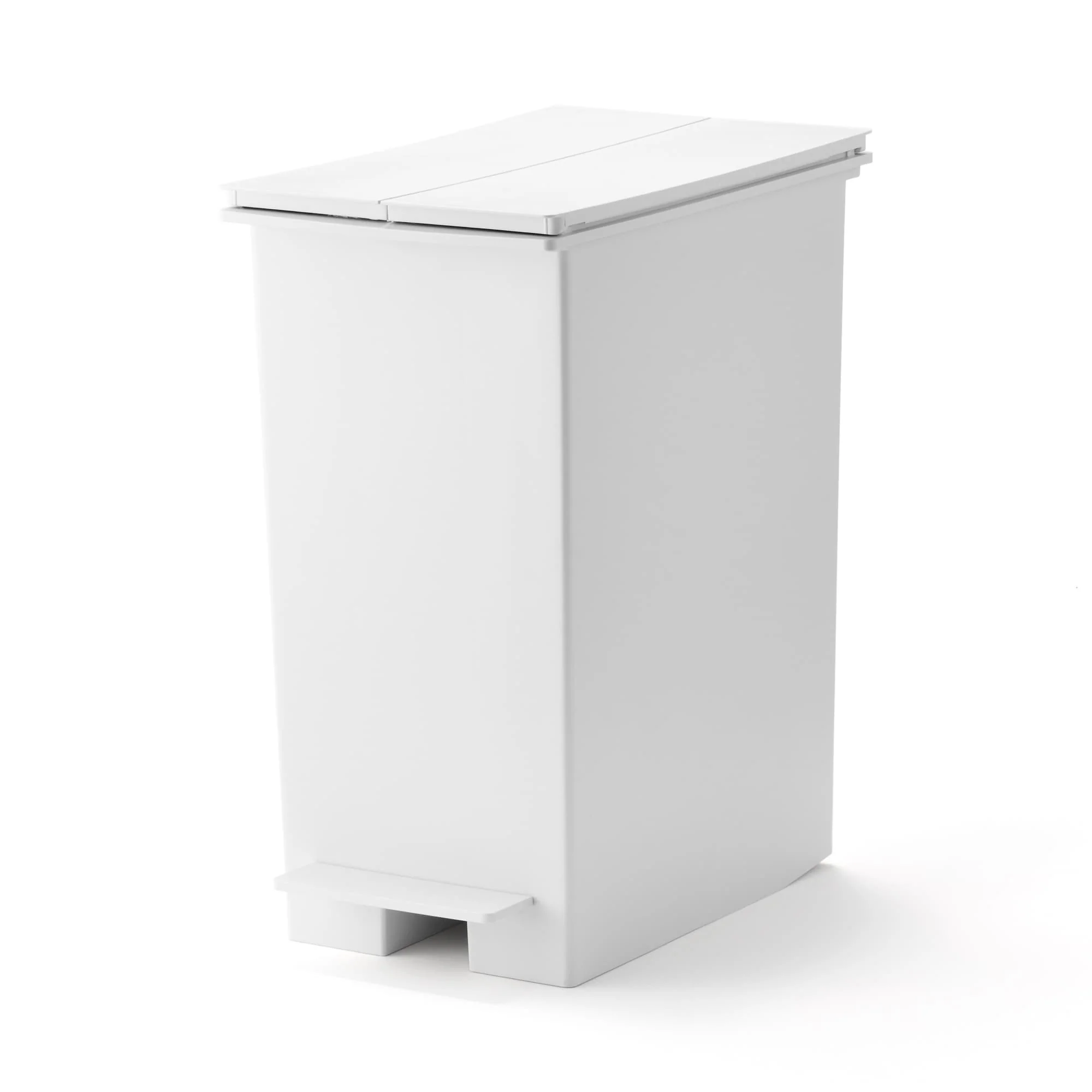 Polypropylene Pedal Dust Bin with Double-Hinged Lid - 9.3 gal - Image 2