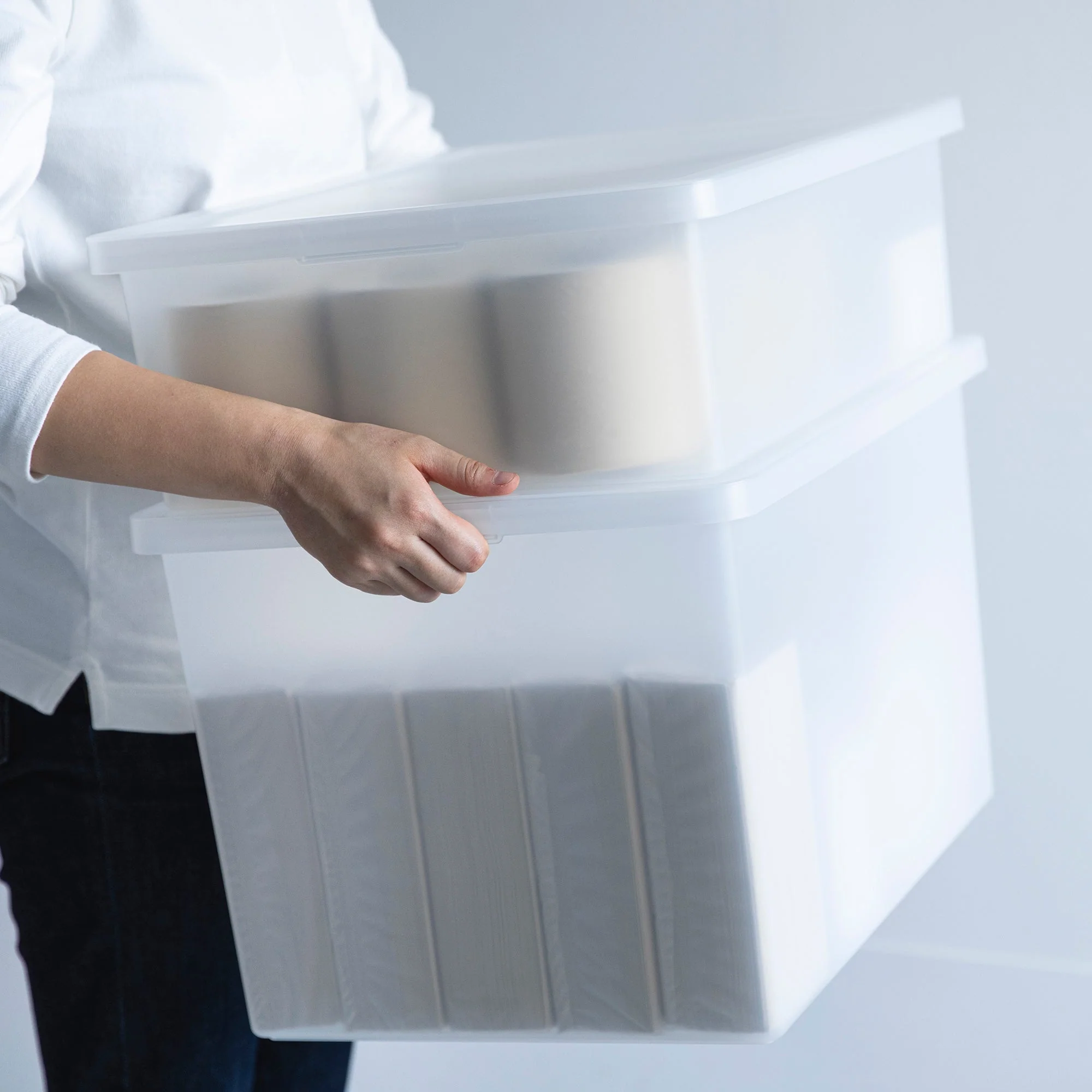 Polypropylene Storage Box Wide - Deep (W19.9 x D14.6 x H12.4") - Image 11