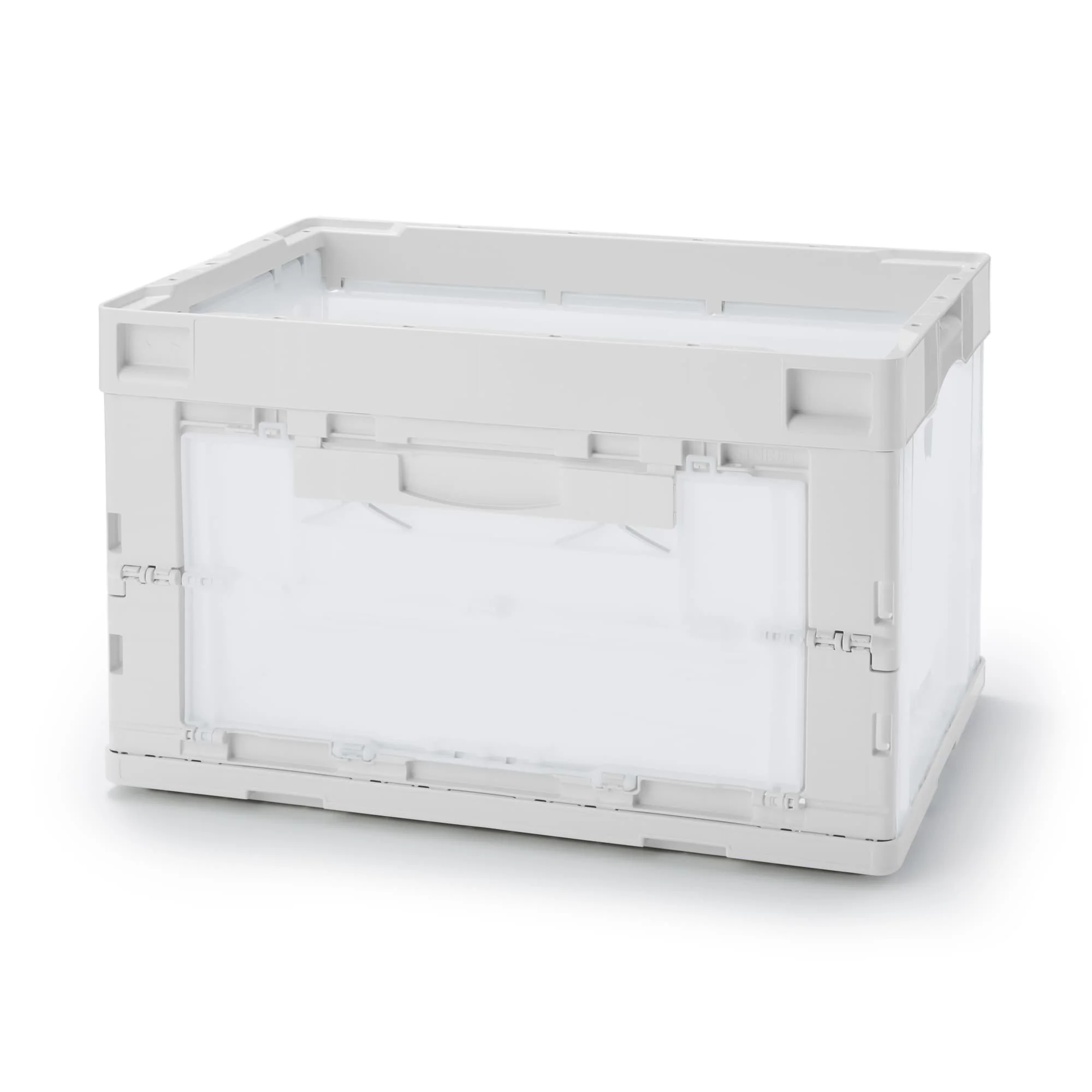 Polypropylene Translucent Folding Crate (52.8 Qt)