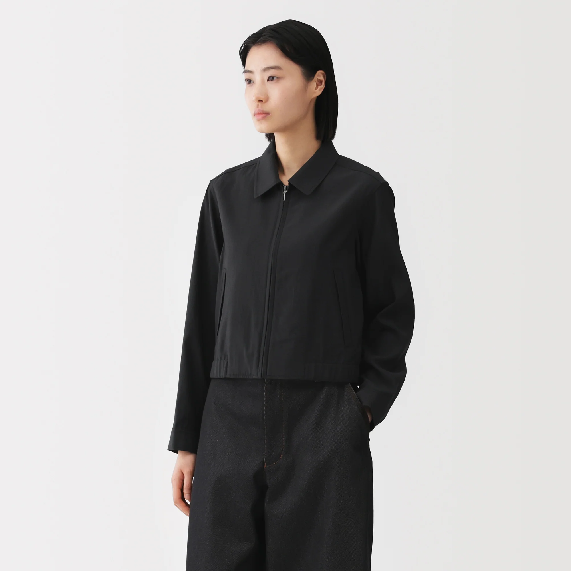 Labo Rayon Cotton Short Blouson - Image 13