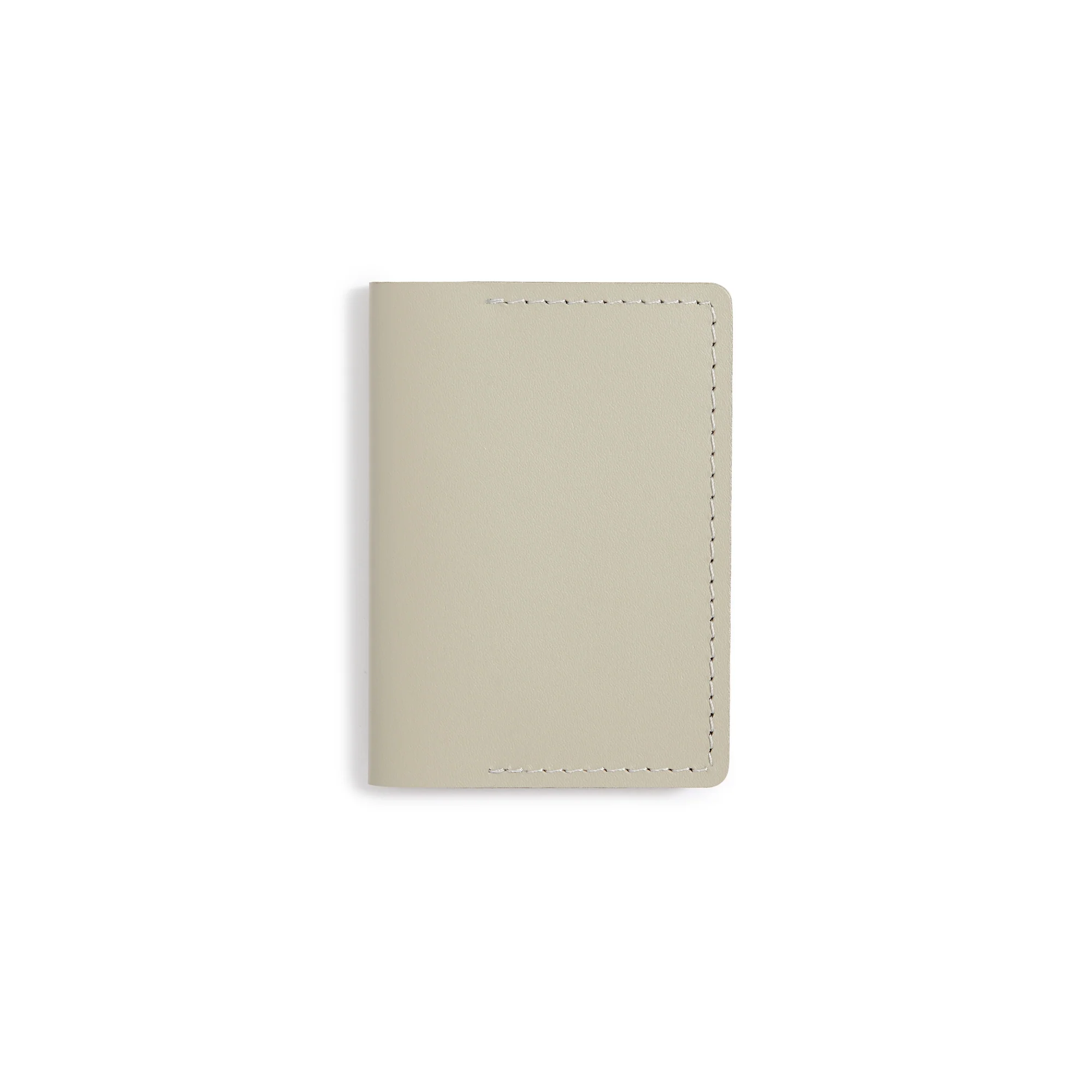 Recycled Leather Travel Card Holder - Ash