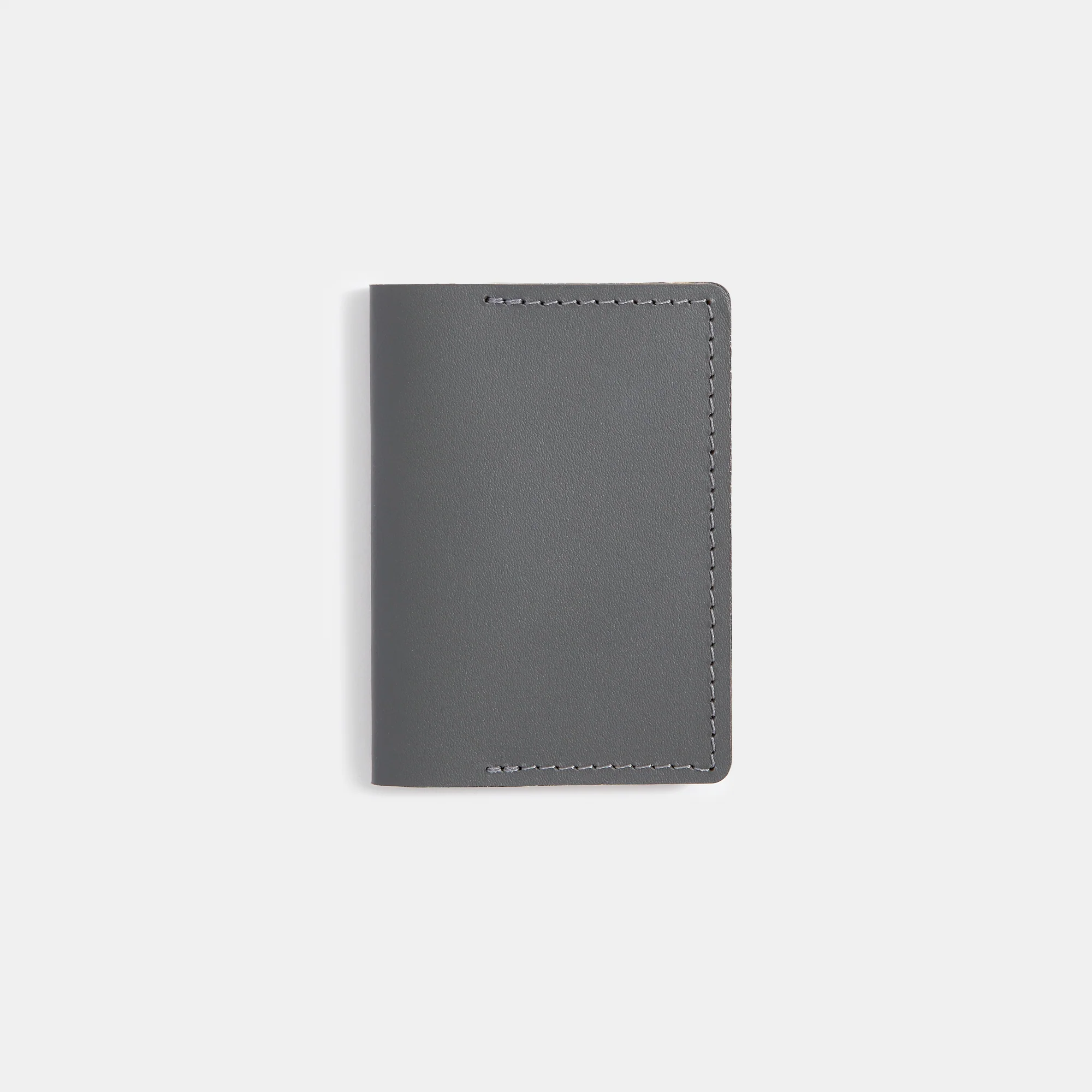 Recycled Leather Travel Card Holder - Graphite
