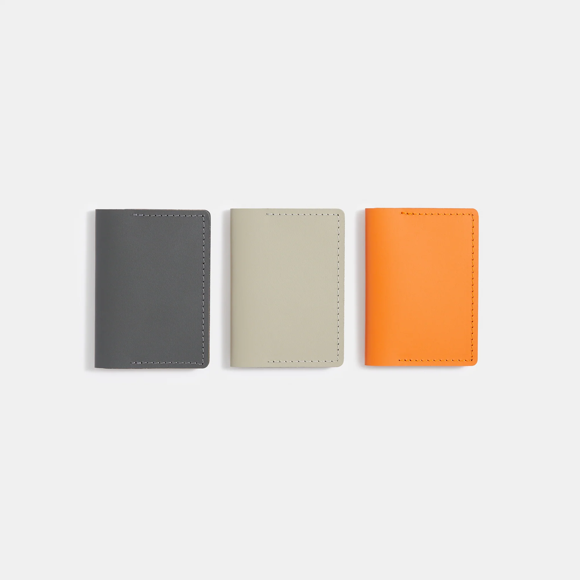Recycled Leather Travel Card Holder - Graphite - Image 4