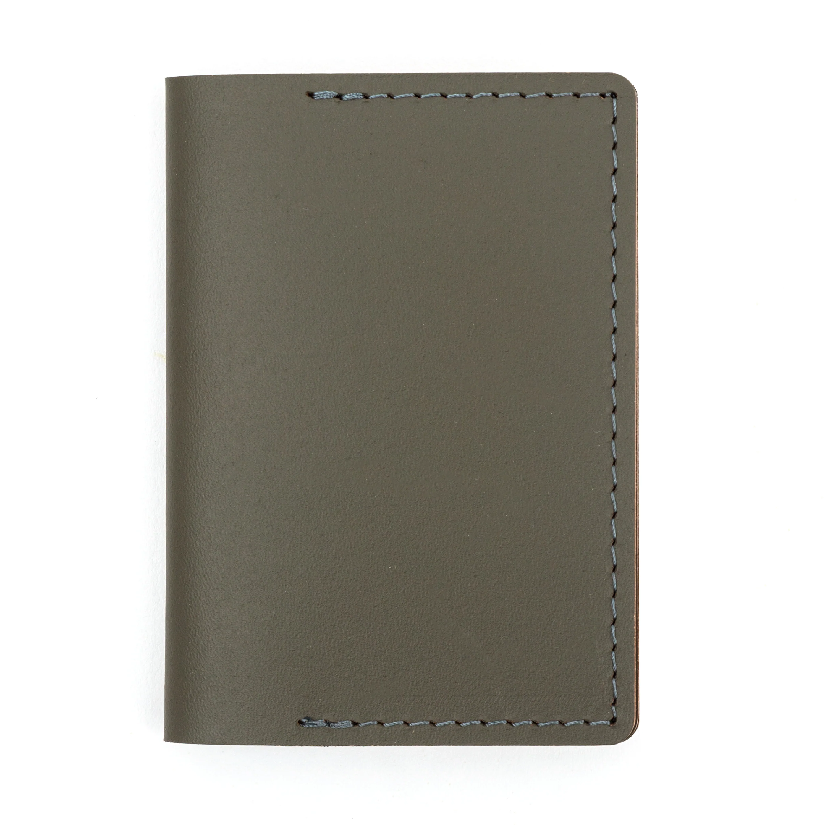 Recycled Leather Travel Card Holder - Khaki