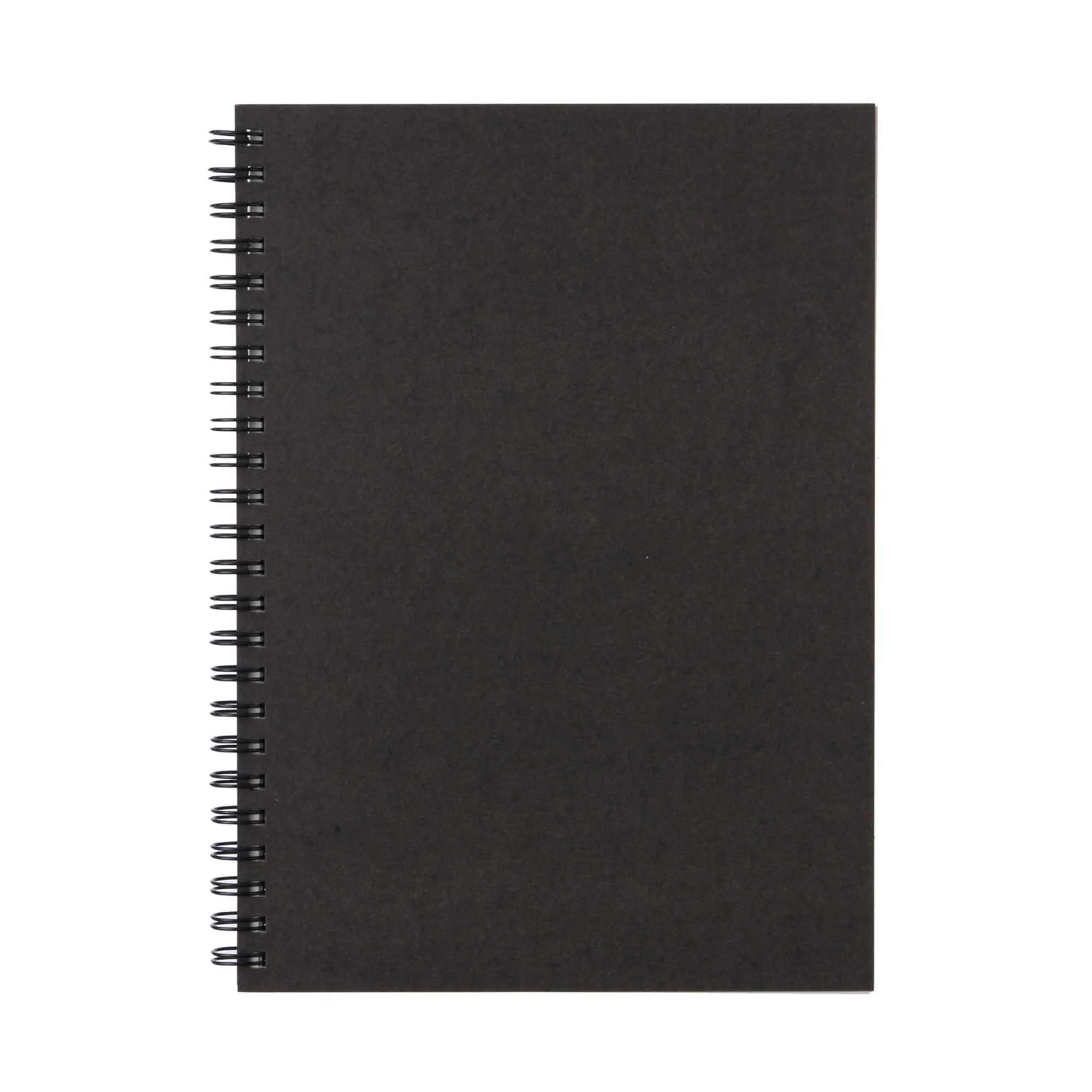 A5 Recycled Paper Double Ring Blank Notebook - Dark Grey