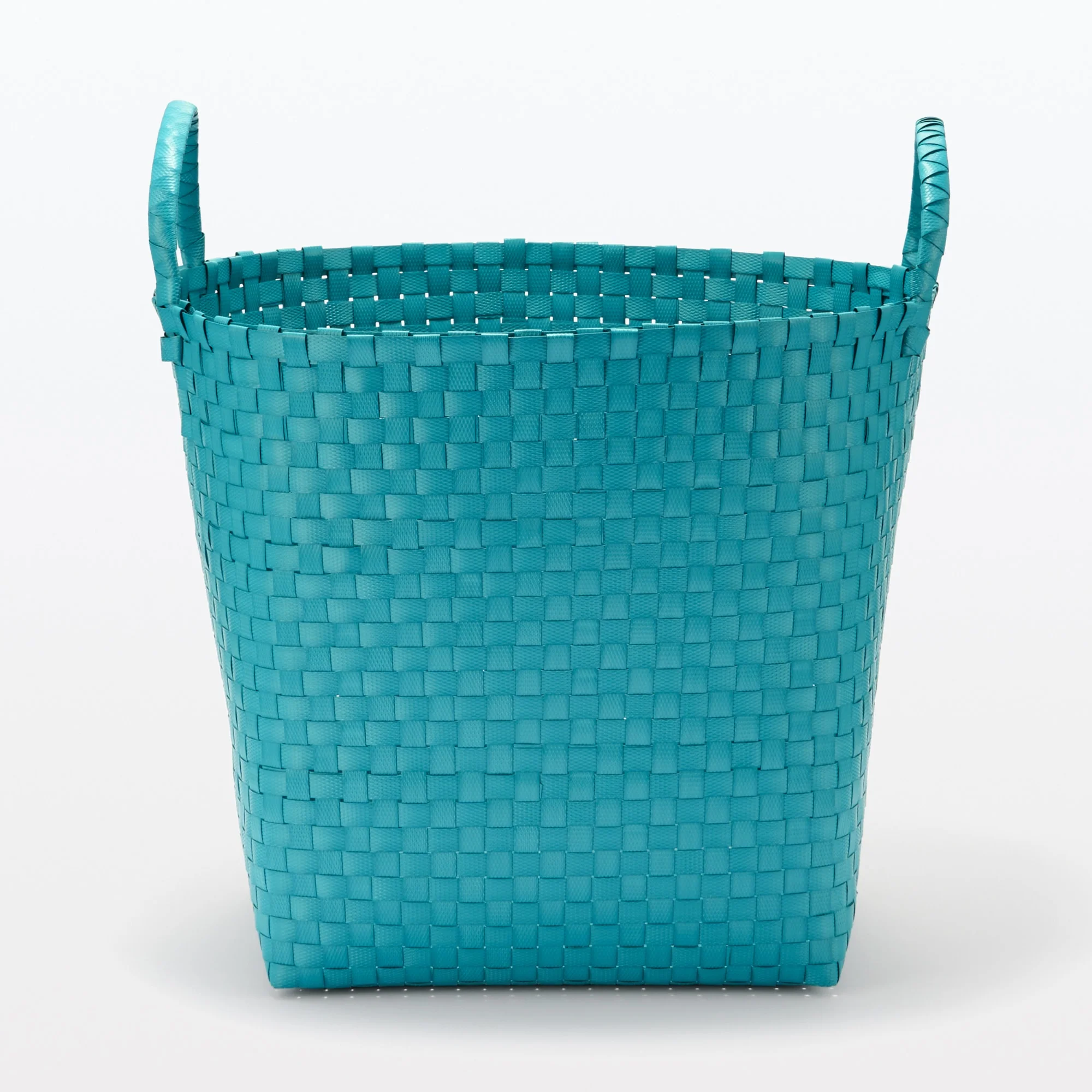 Recycled Polypropylene Strap Weave Basket - Blue - Large (dia. 15.7 x H12.6") - Image 3