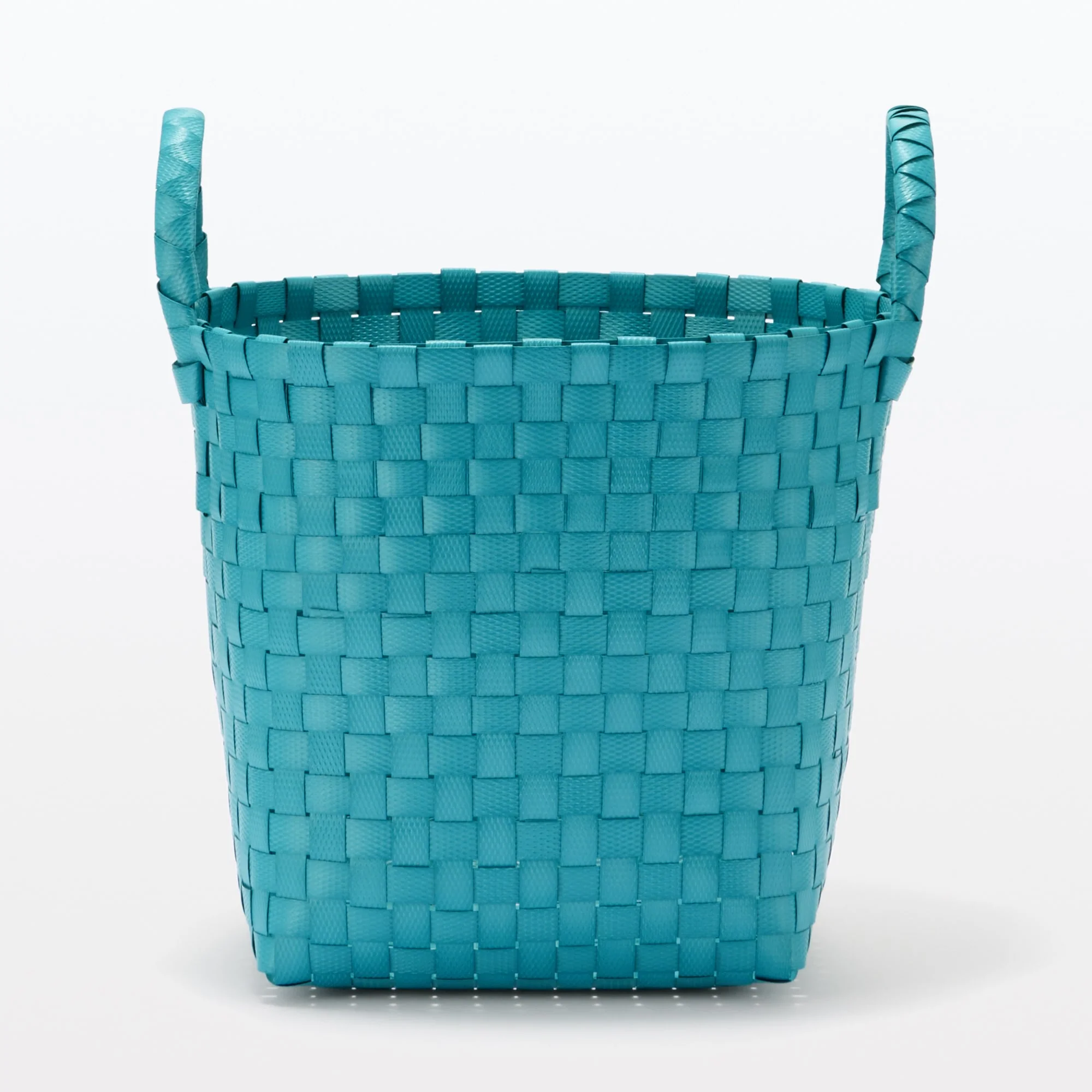 Recycled Polypropylene Strap Weave Basket - Blue - Small (dia. 9.8 x H7.9") - Image 3