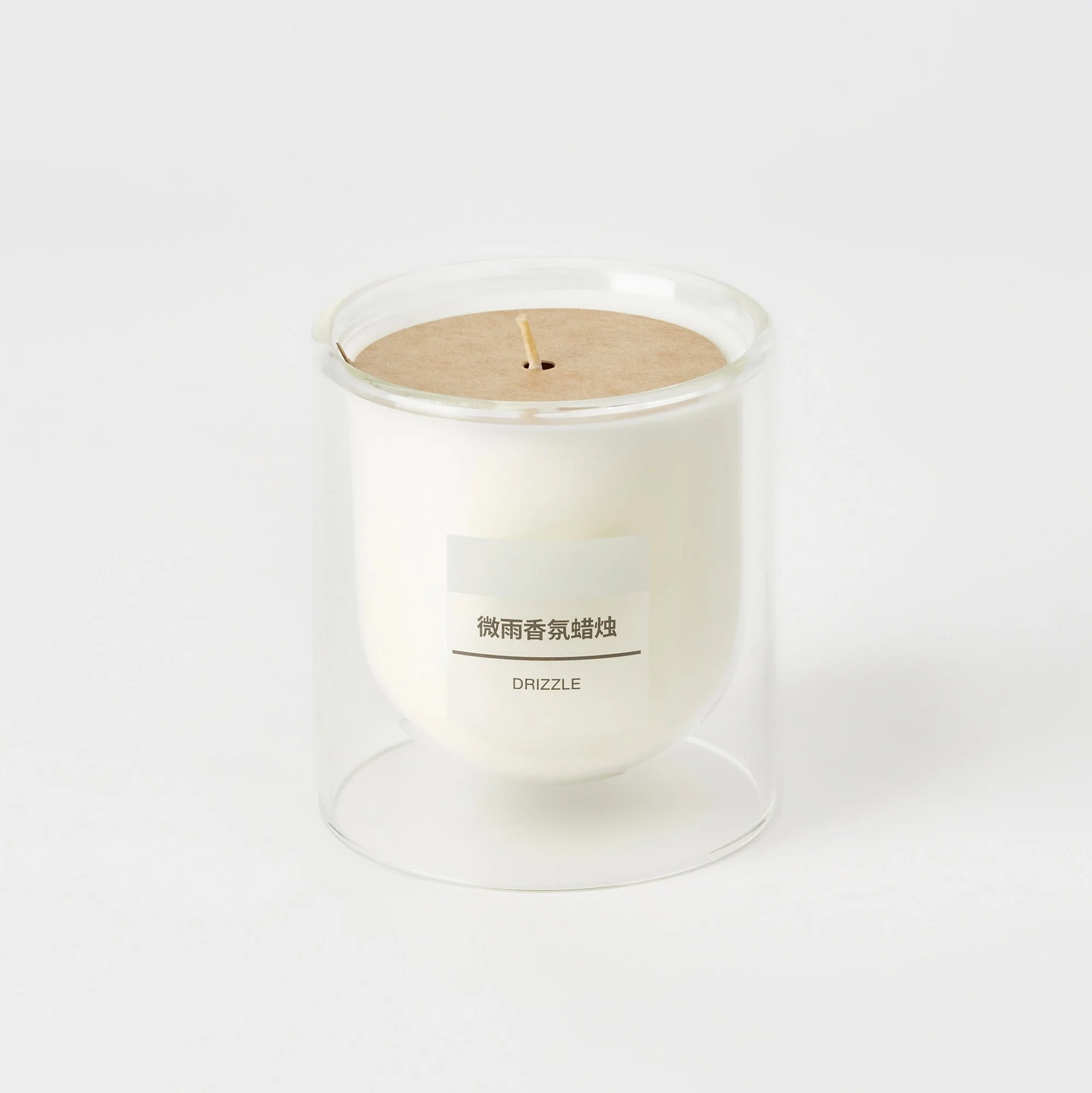 Scented Double Wall Glass Candle - Light Rain