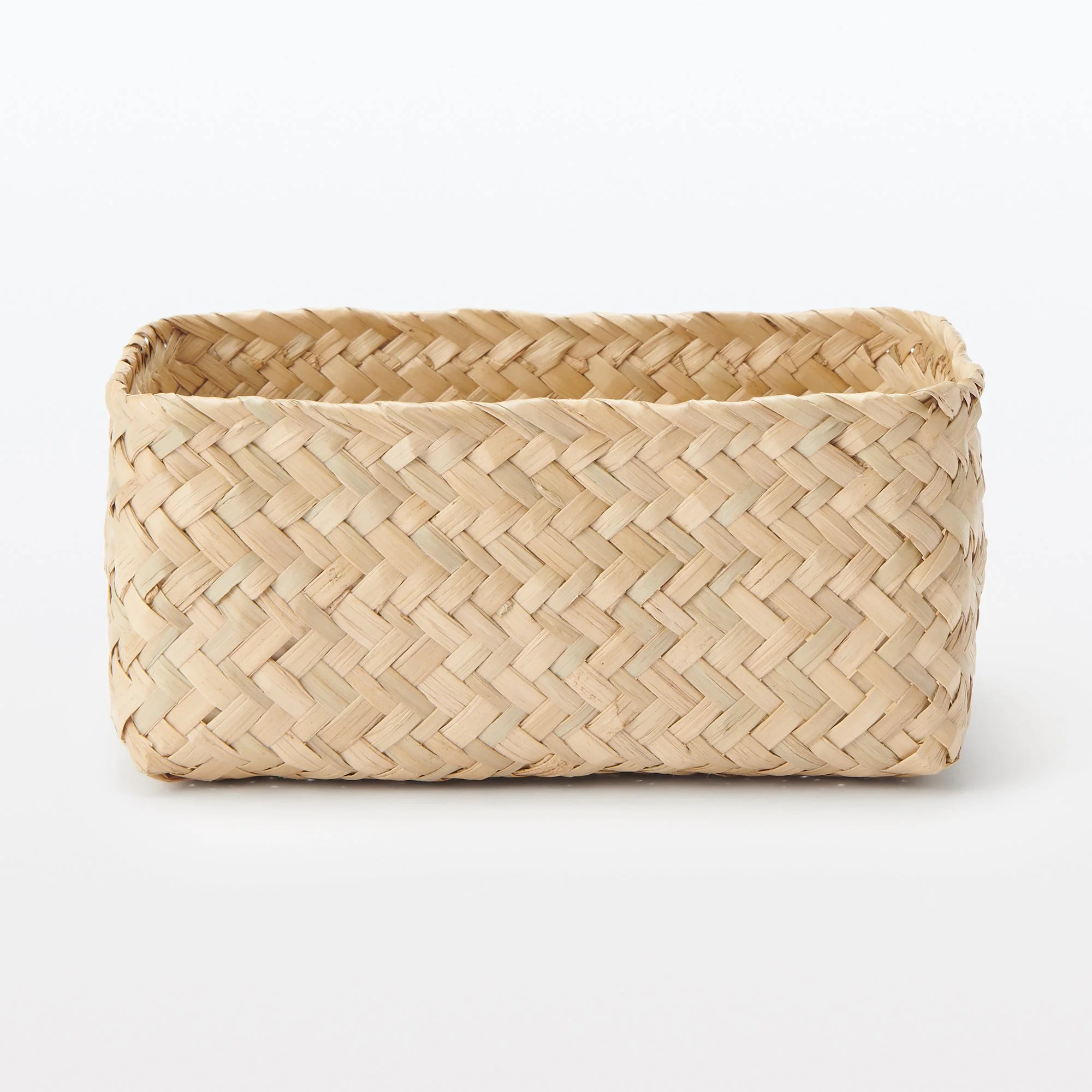 Seagrass Organizer Herringbone Rectangular Basket - Small (W4.9 x D5.9 x H2.8") - Image 3